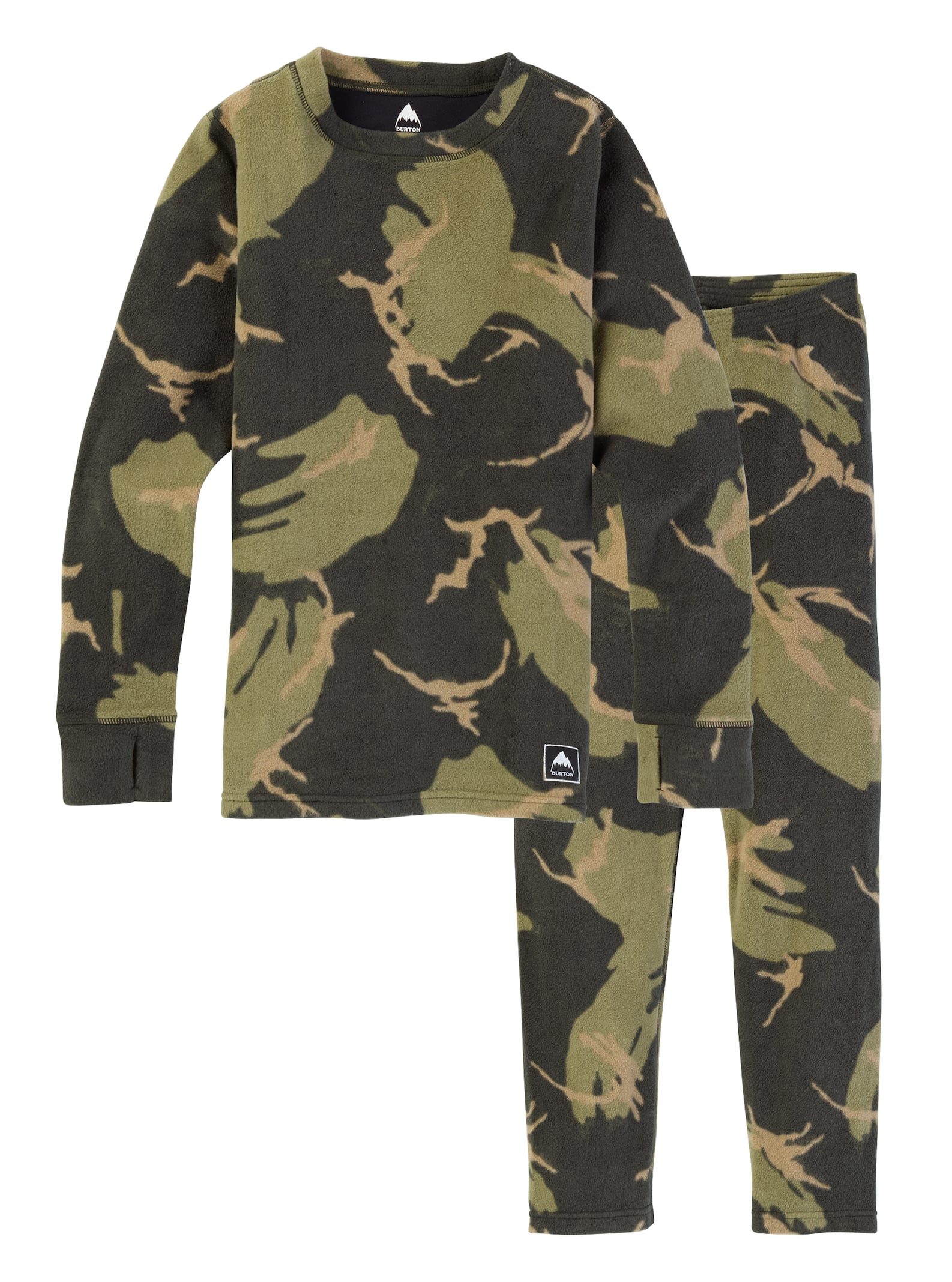 Burton - Ensemble sous-vêtements en polaire enfant, Mtn Camo, L
