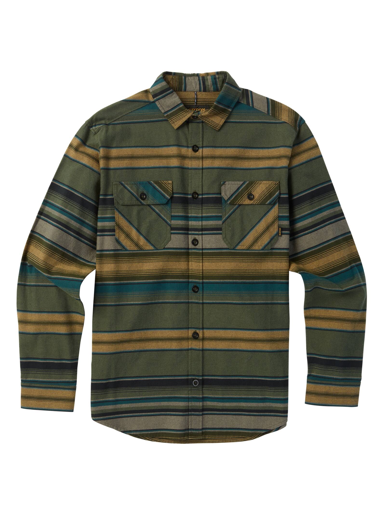 Burton - Chemise en flanelle Brighton homme, Clover Tusk Stripe, L