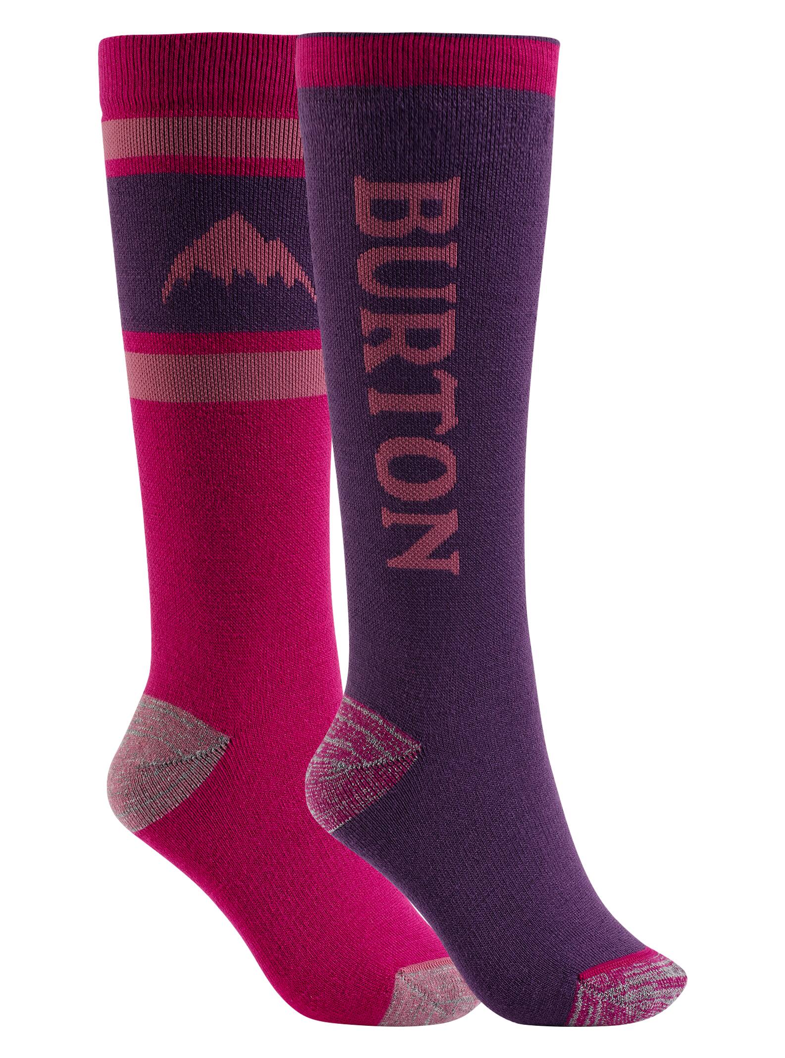 Burton - Lot de deux paires de chaussettes intermédiaires de snowboard Weekend femme, Concord, ML