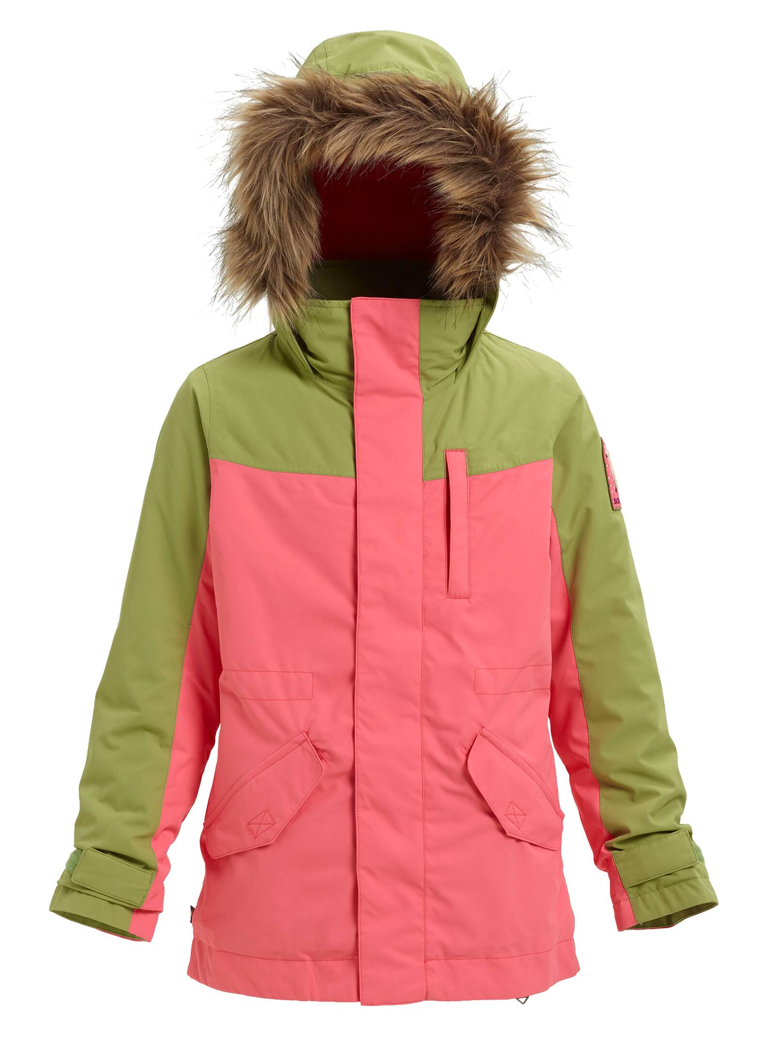 Burton - Parka Aubrey fille, Georgia Peach / Mosstone, XL