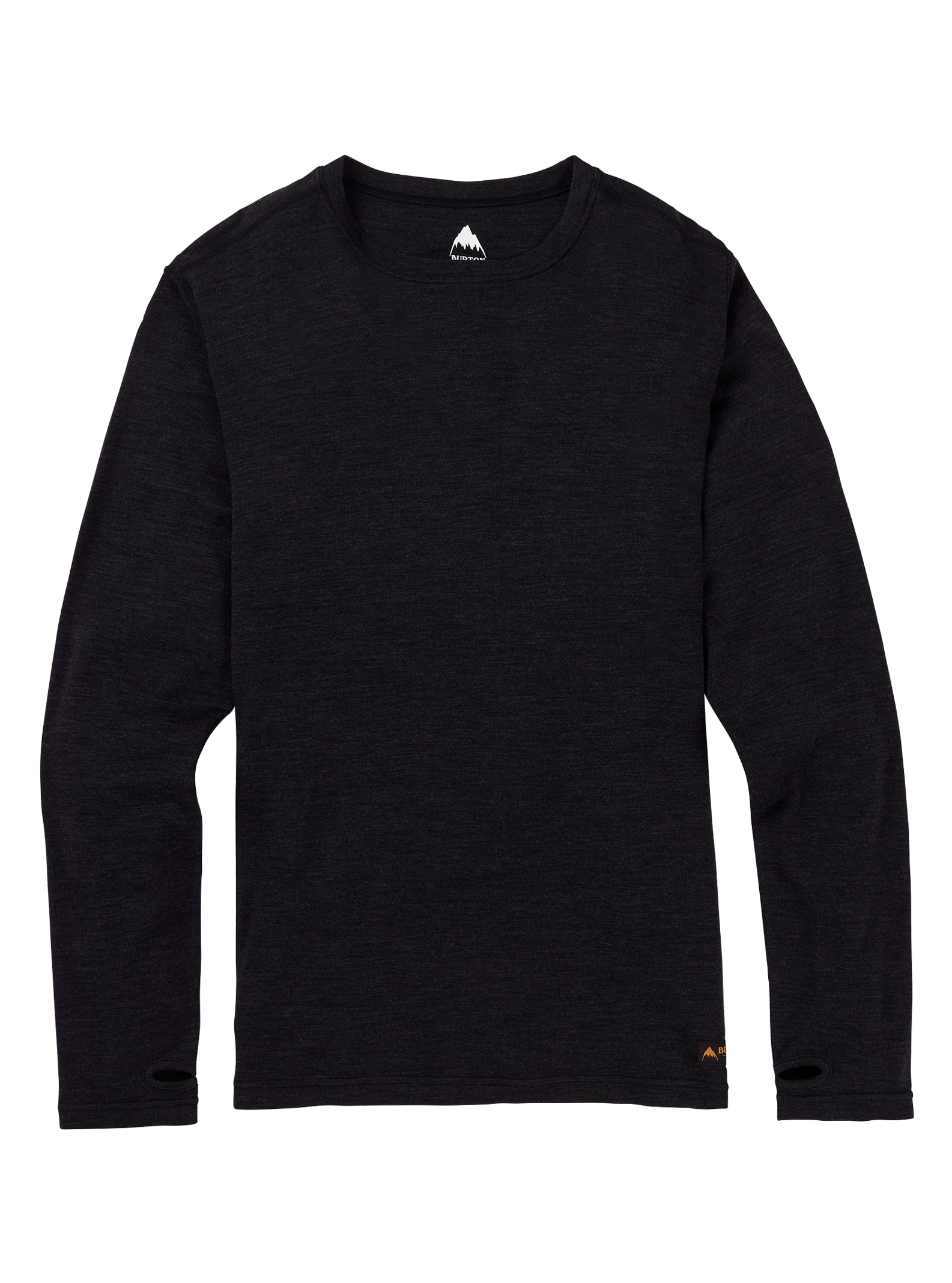 Burton - Ras du cou de sous-vêtement intermédiaire en laine mérinos homme, True Black Heather, M