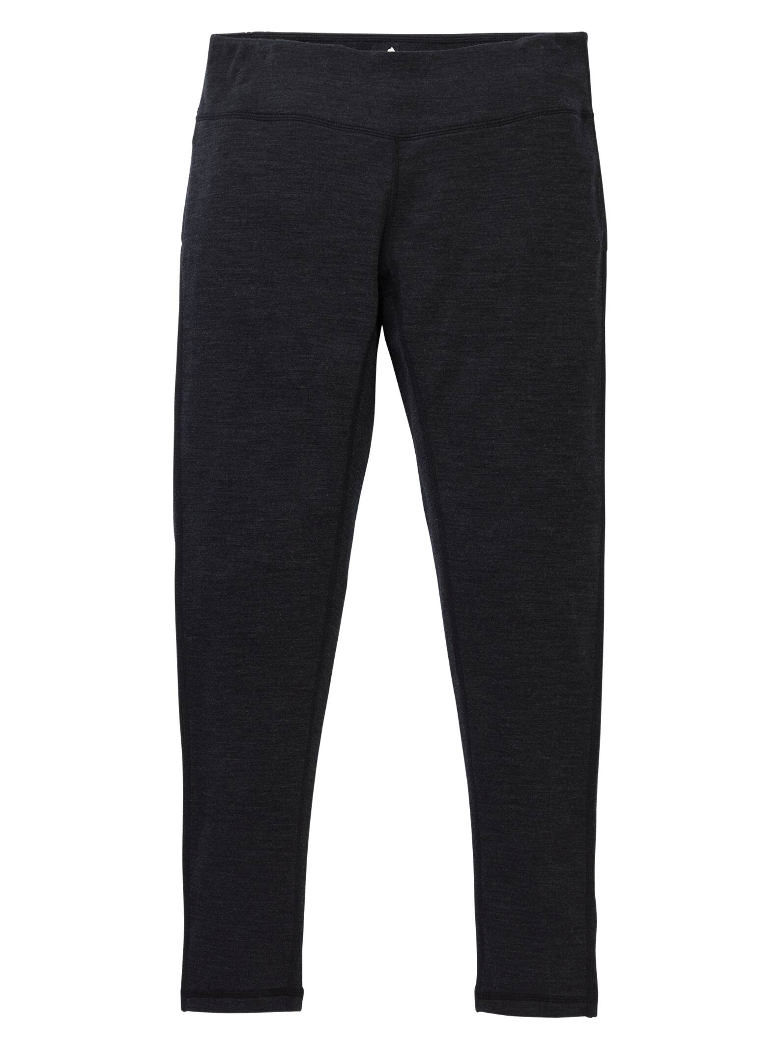 Burton - Pantalon de sous-vêtement intermédiaire en laine mérinos femme, True Black Heather, L