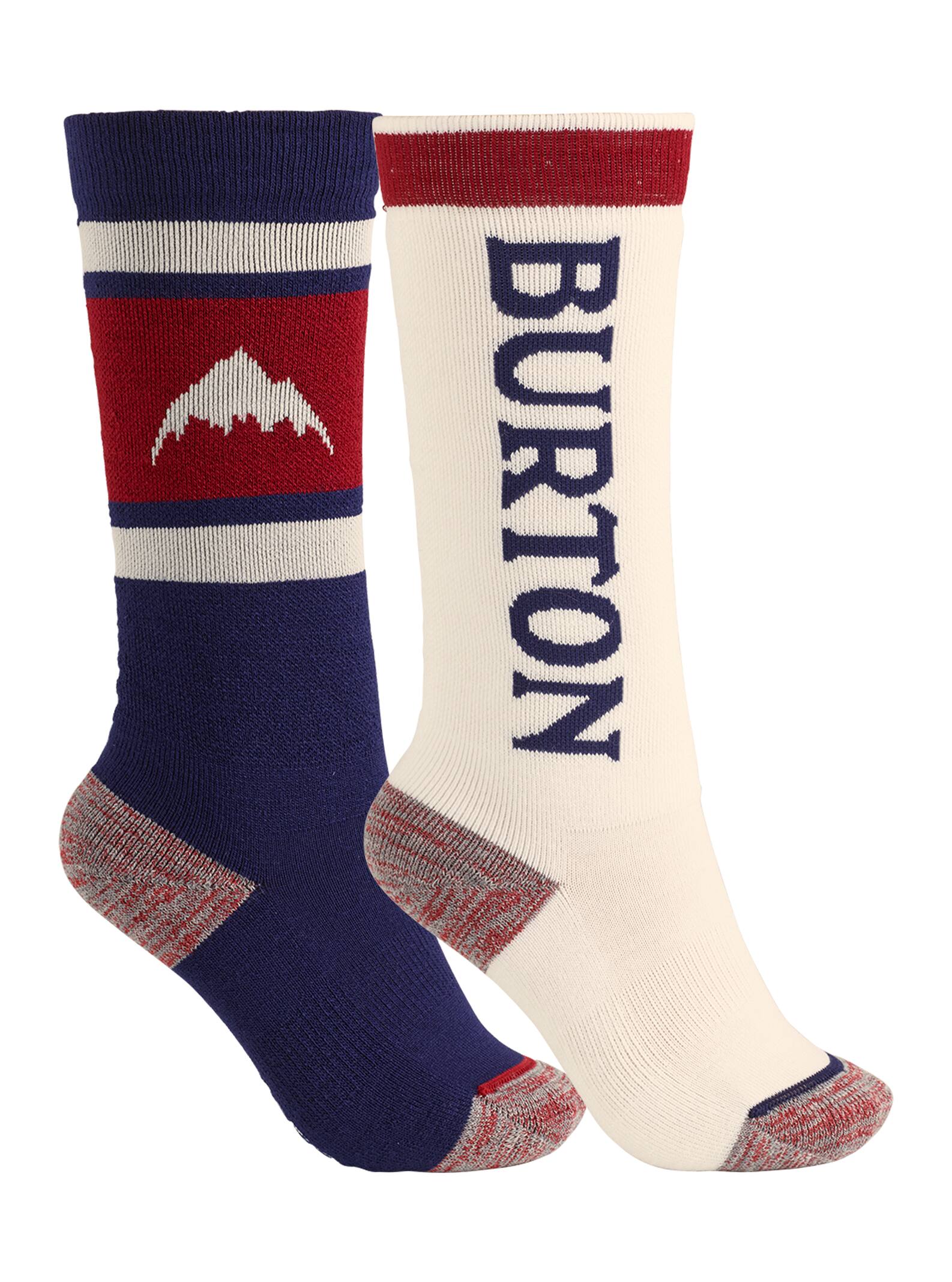 Burton - Lot de deux paires de chaussettes intermédiaires de snowboard Weekend enfant, Mood Indigo,