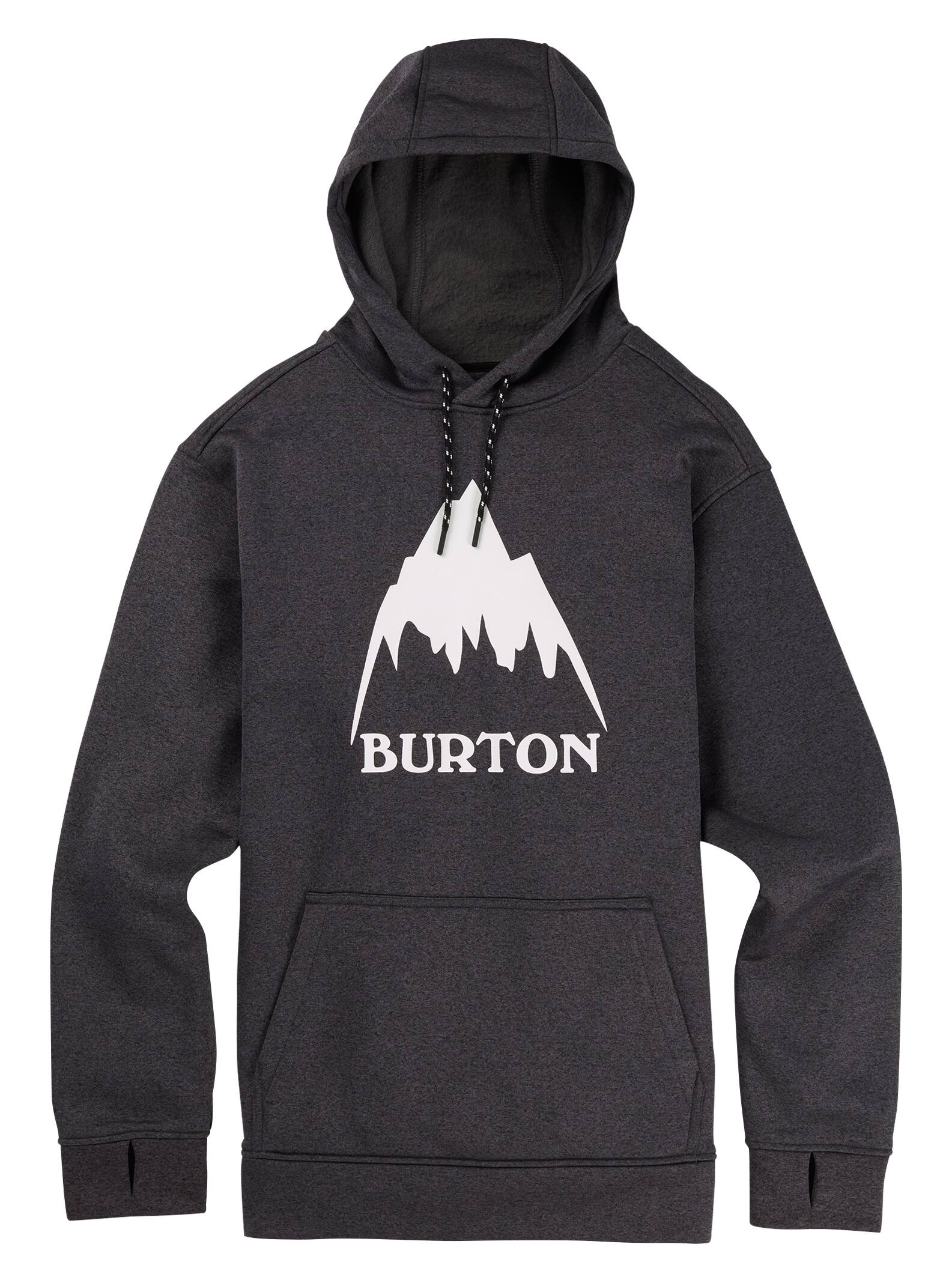 Burton – Pull à capuche Oak homme, True Black Heather / Stout White, S