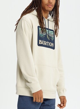 Men's Burton Oak Pullover Hoodie shown in Pelican Heather