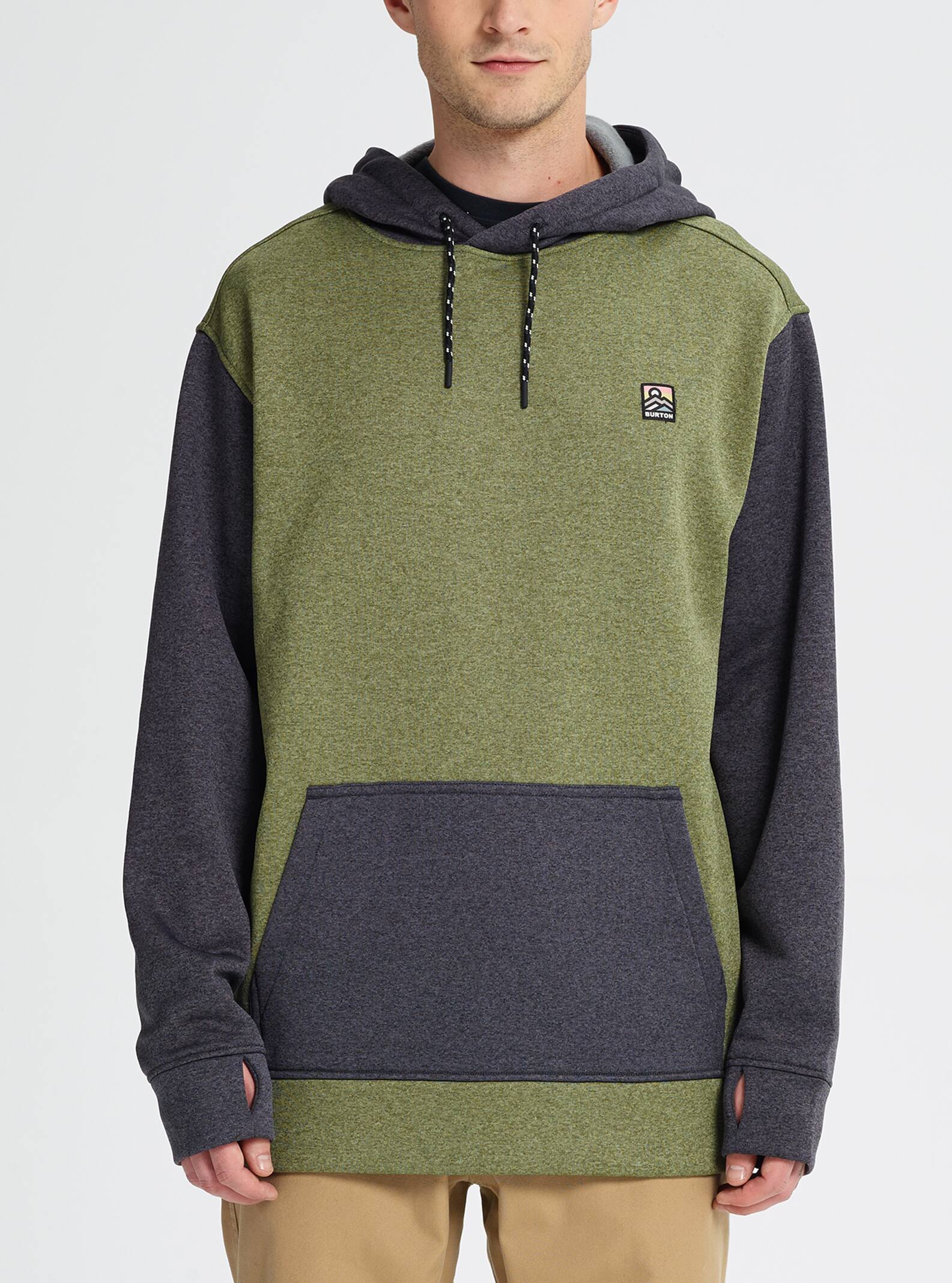 burton men's oak pullover moletom com capuz