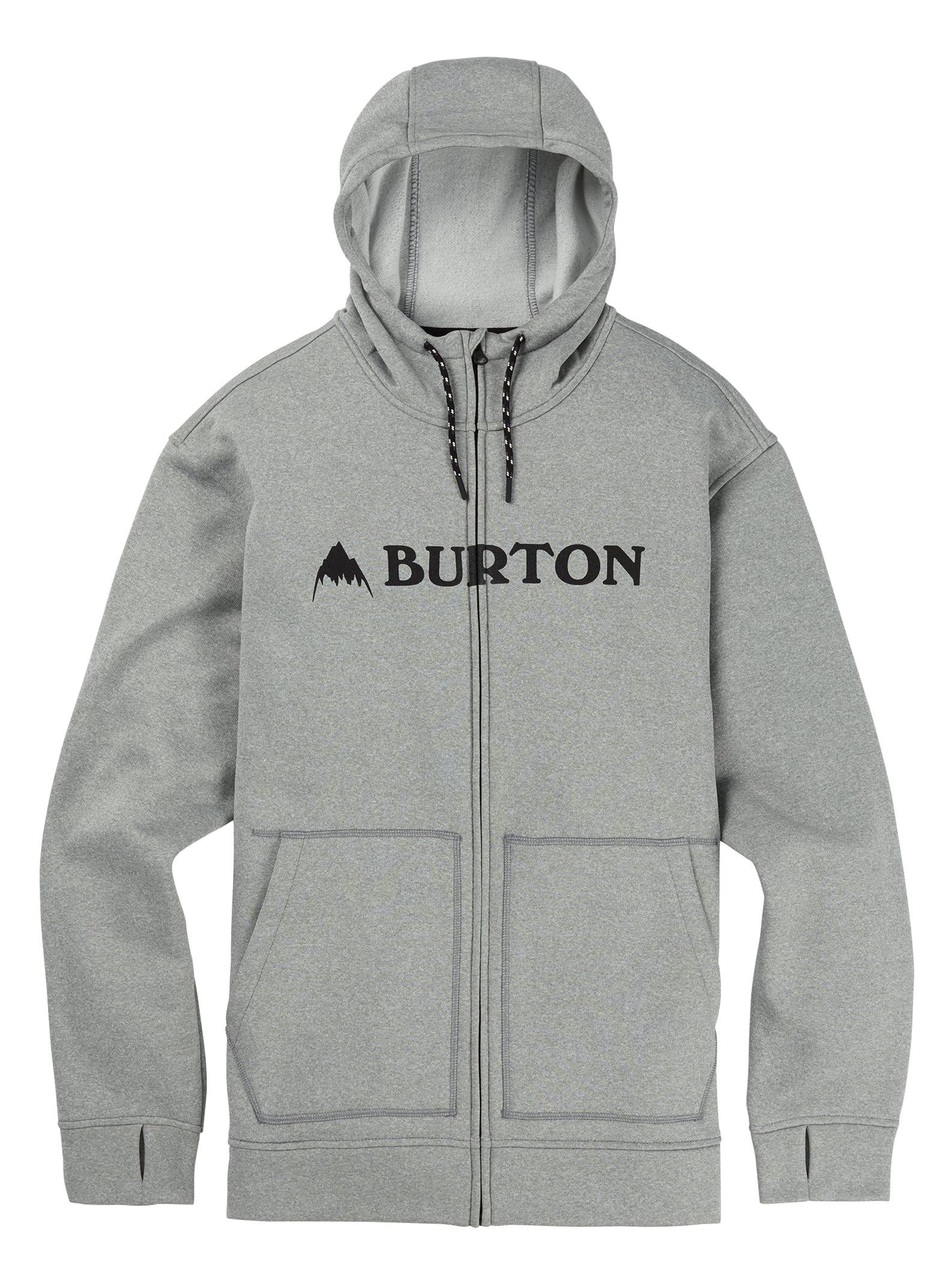 Burton – Sweat à capuche zippé Oak homme, Monument Heather, L