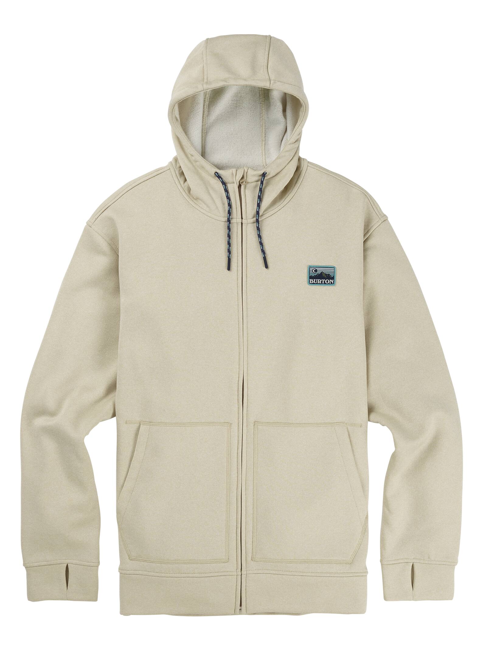 Burton – Sweat à capuche zippé Oak homme, Pelican Heather, S