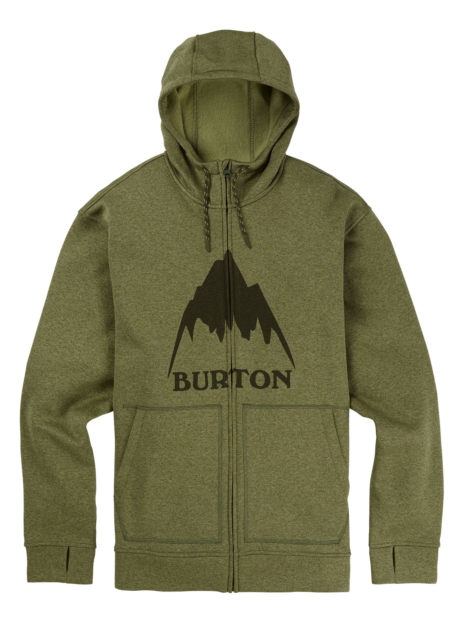 Burton – Sweat à capuche zippé Oak homme, Clover Heather, XL