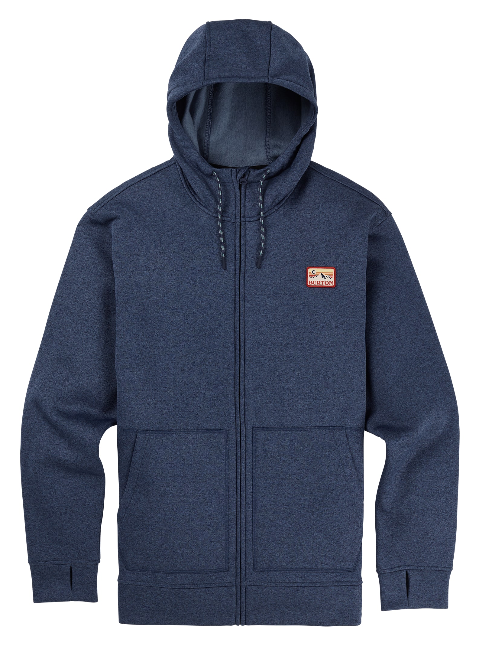 Burton – Sweat à capuche zippé Oak homme, Mood Indigo Heather, XS