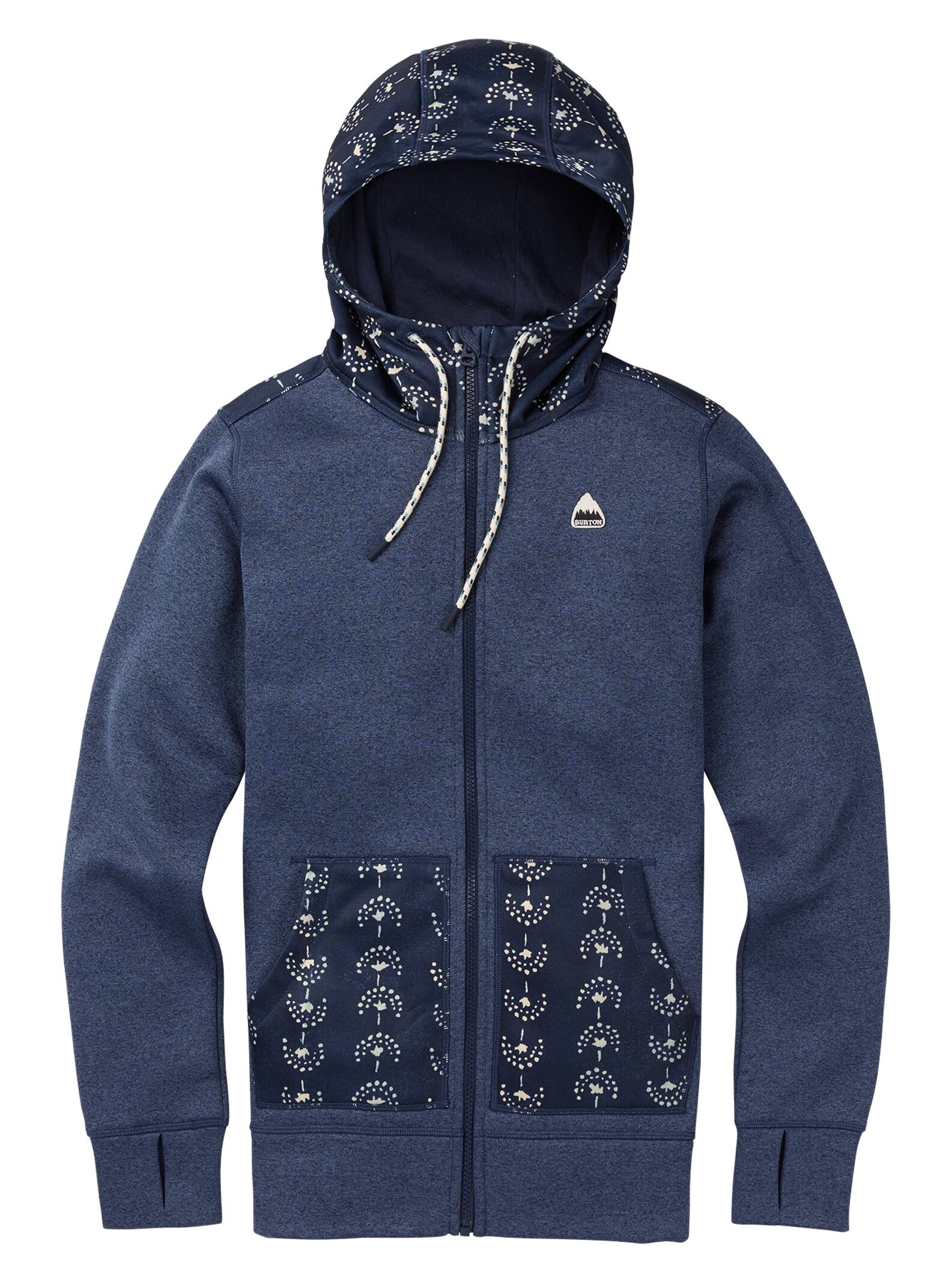Burton - Sweat à capuche zippé Oak femme, Mood Indigo Heather / Float Away, XL