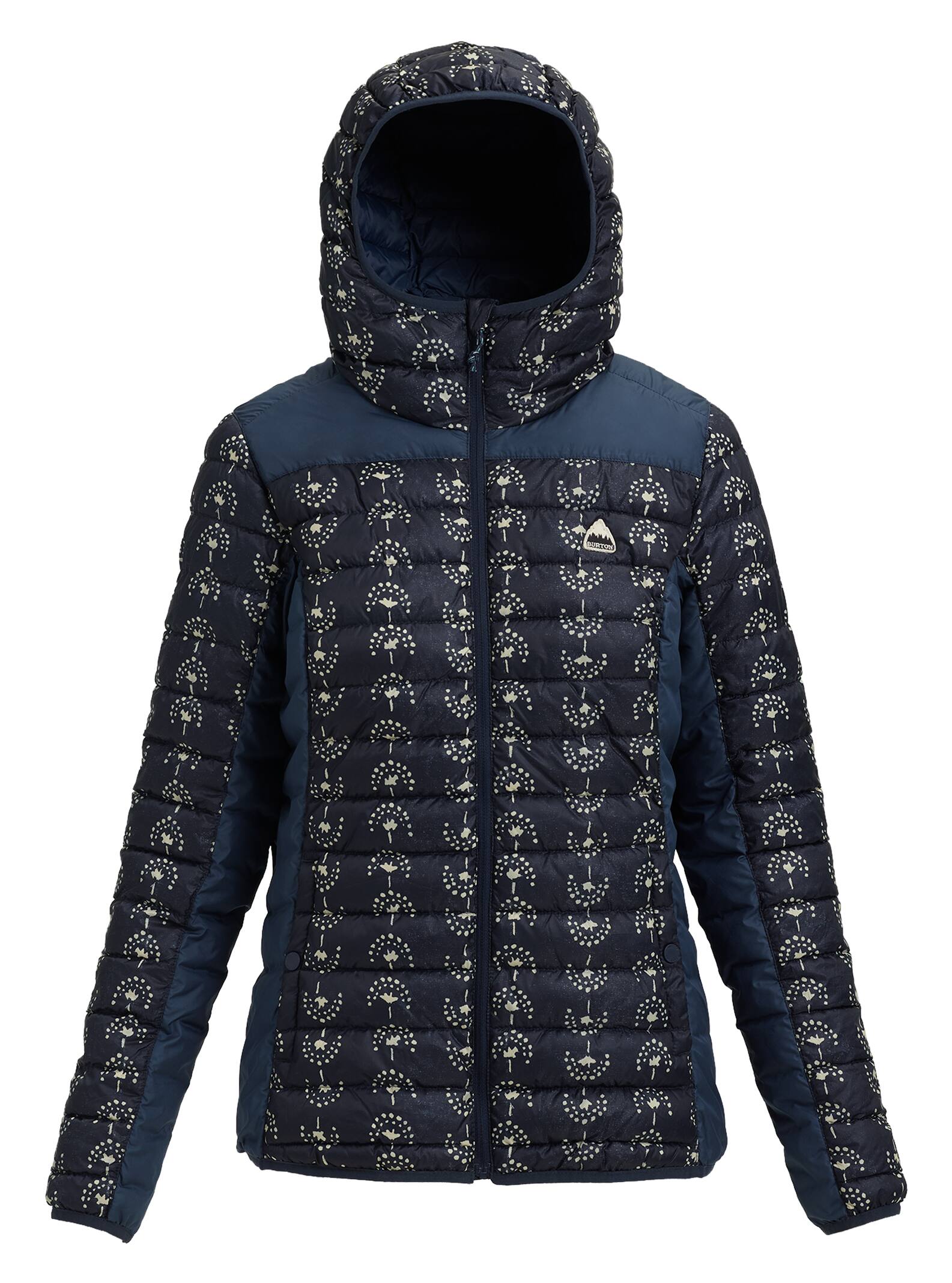Burton – Veste femme à capuche en duvet synthétique Evergreen, Float Away / Mood Indigo, M