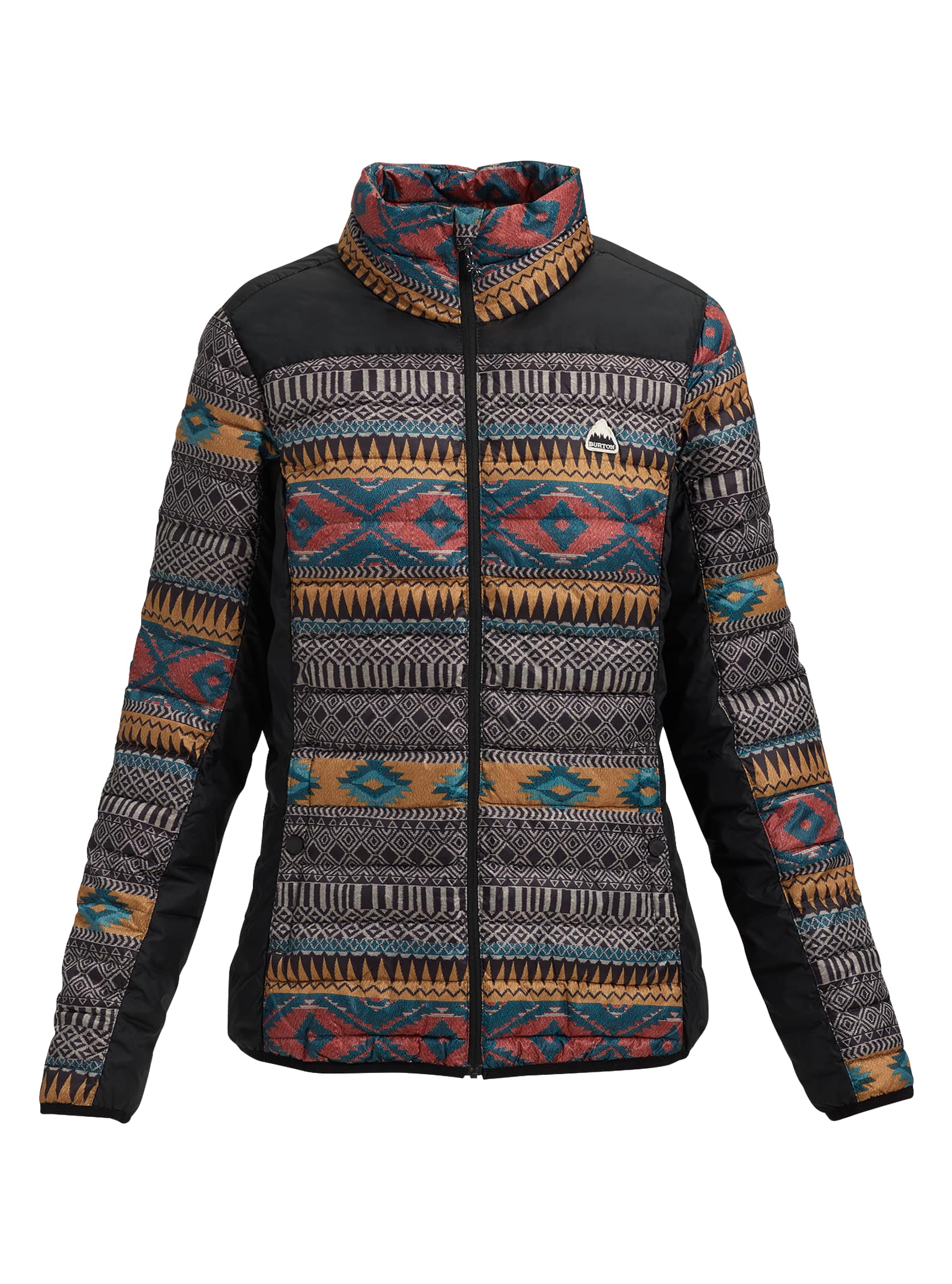 Burton – Veste à col en duvet synthétique Evergreen Lyndon femme, Tahoe Freya Weave / True Black, L