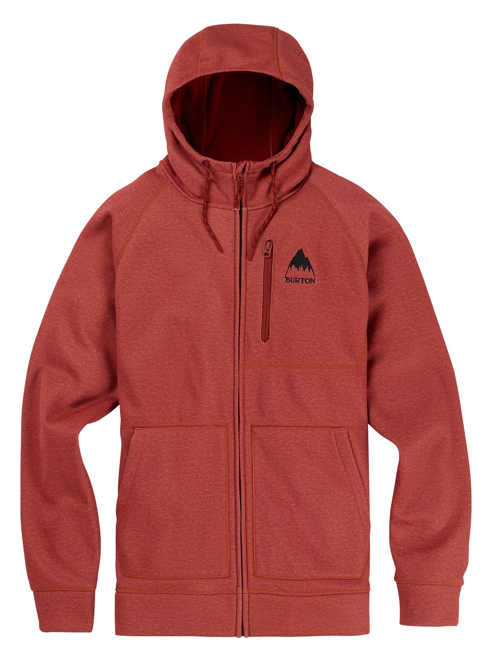 Burton - Sweat à capuche zippé à coutures collées Crown homme, Sparrow Heather, M