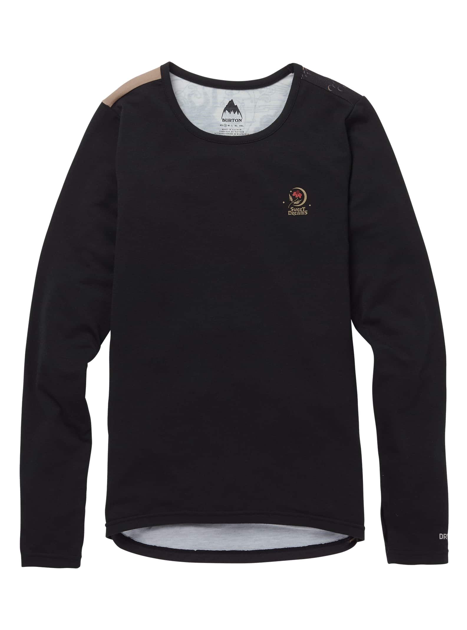 Burton - T-shirt tech sous-vêtement femme, True Black, L