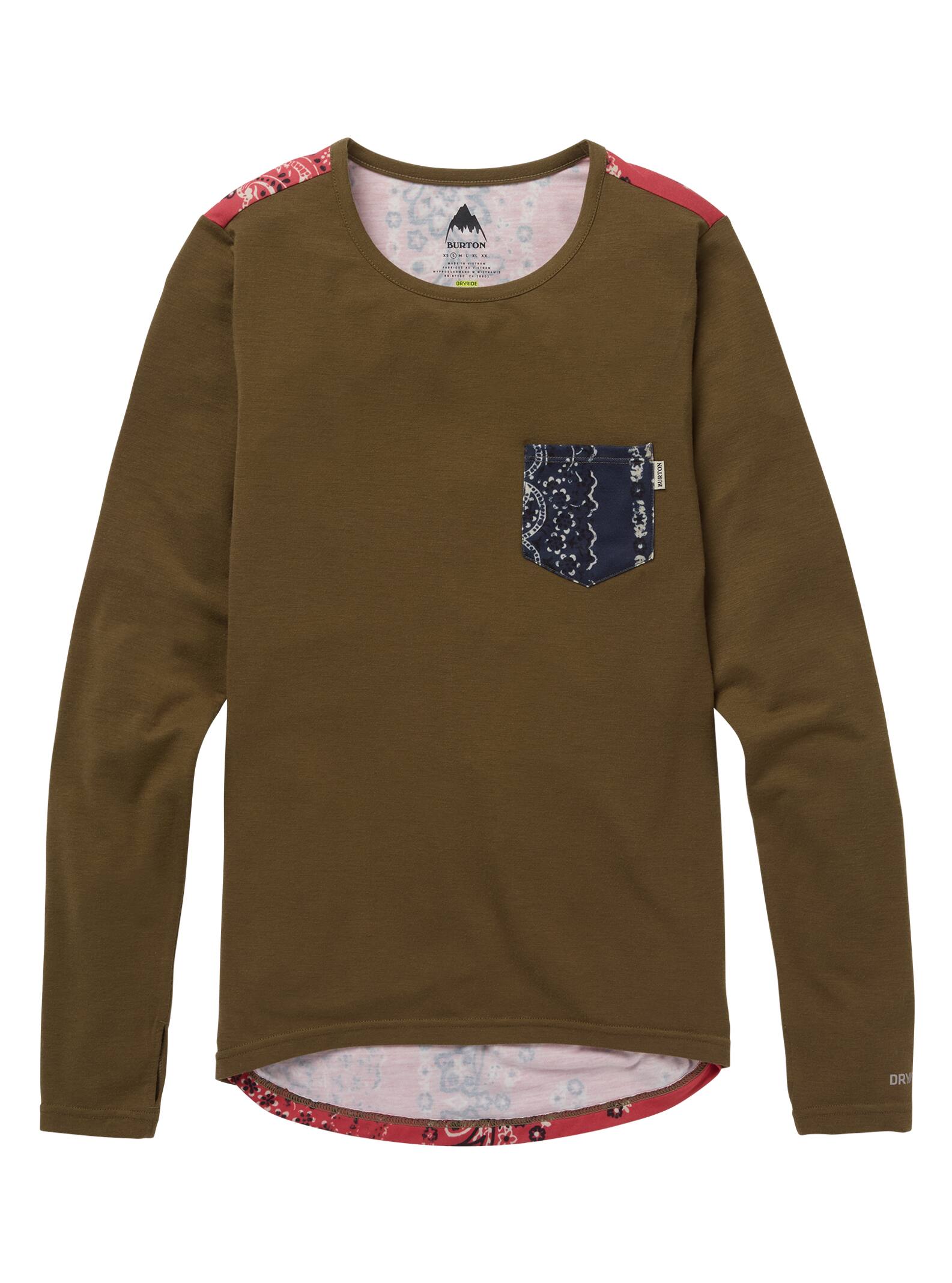 Burton - T-shirt tech sous-vêtement femme, Hickory / Bondedana, L