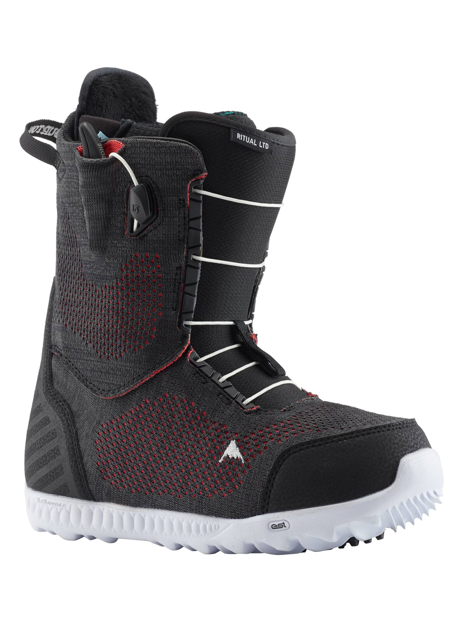 Burton - Boots de snowboard Ritual LTD femme, Charcoal / Coral, 7.5