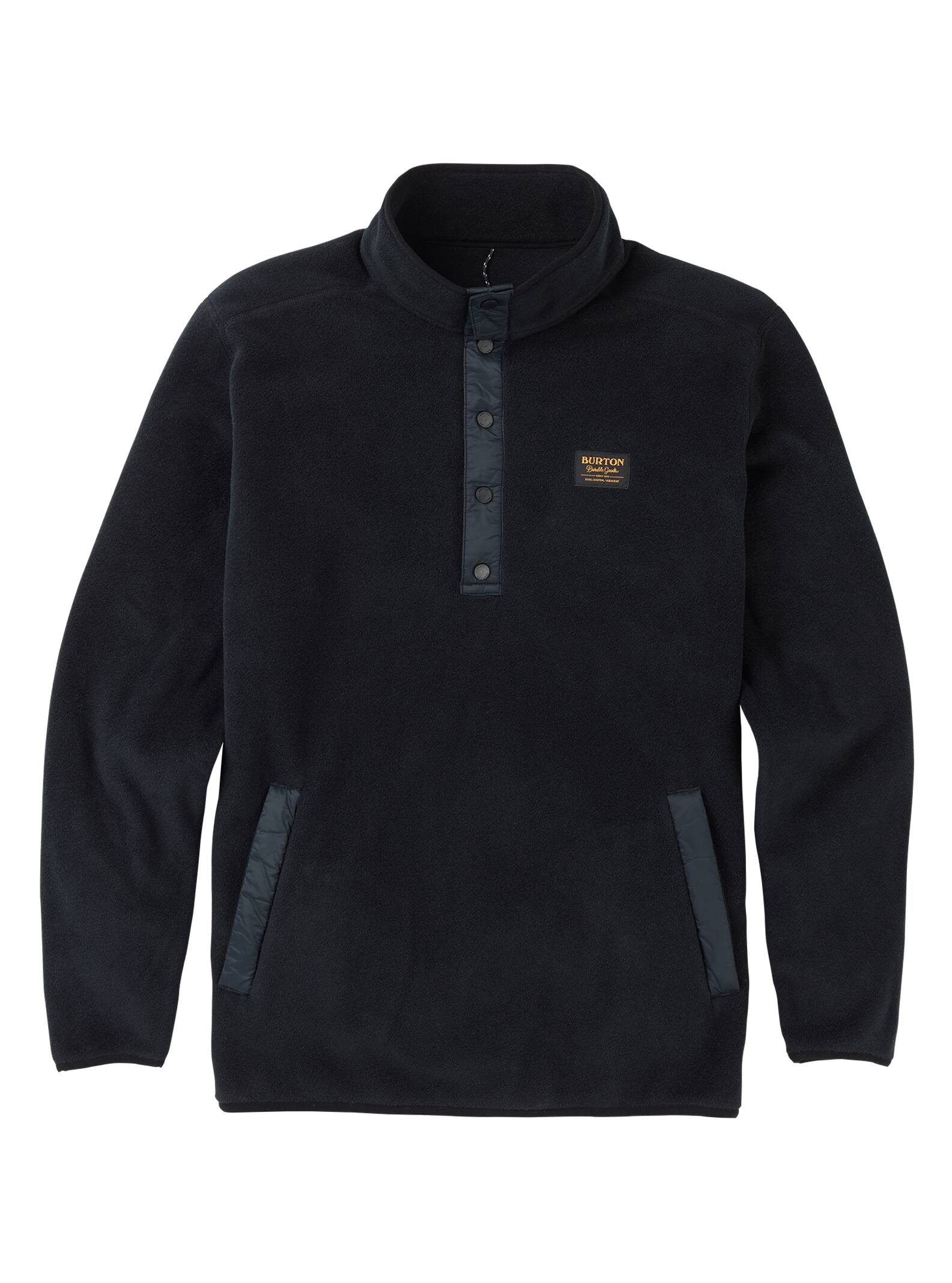 Burton - Anorak en polaire Hearth homme, True Black, XL