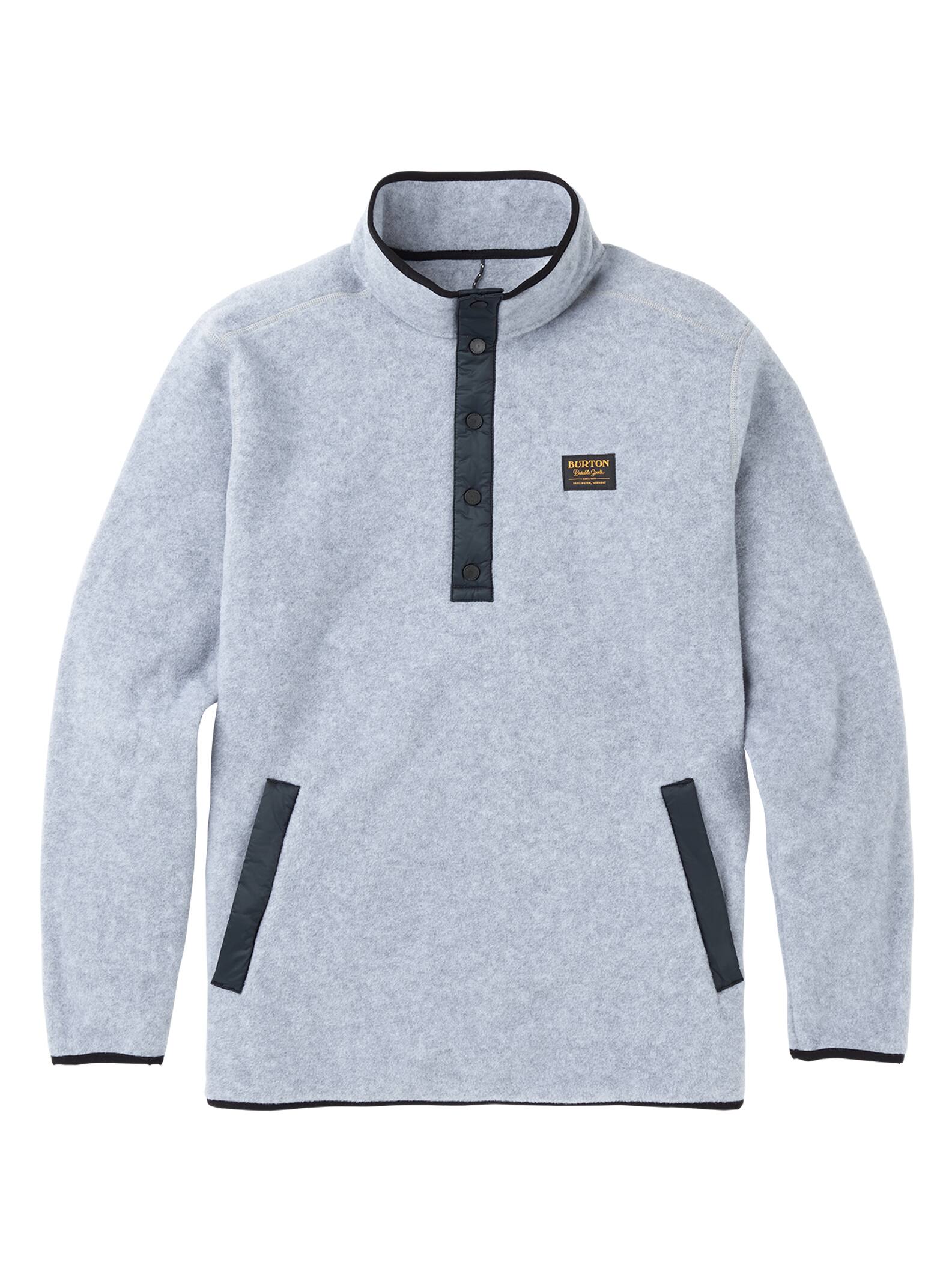 Burton - Anorak en polaire Hearth homme, Gray Heather, XS