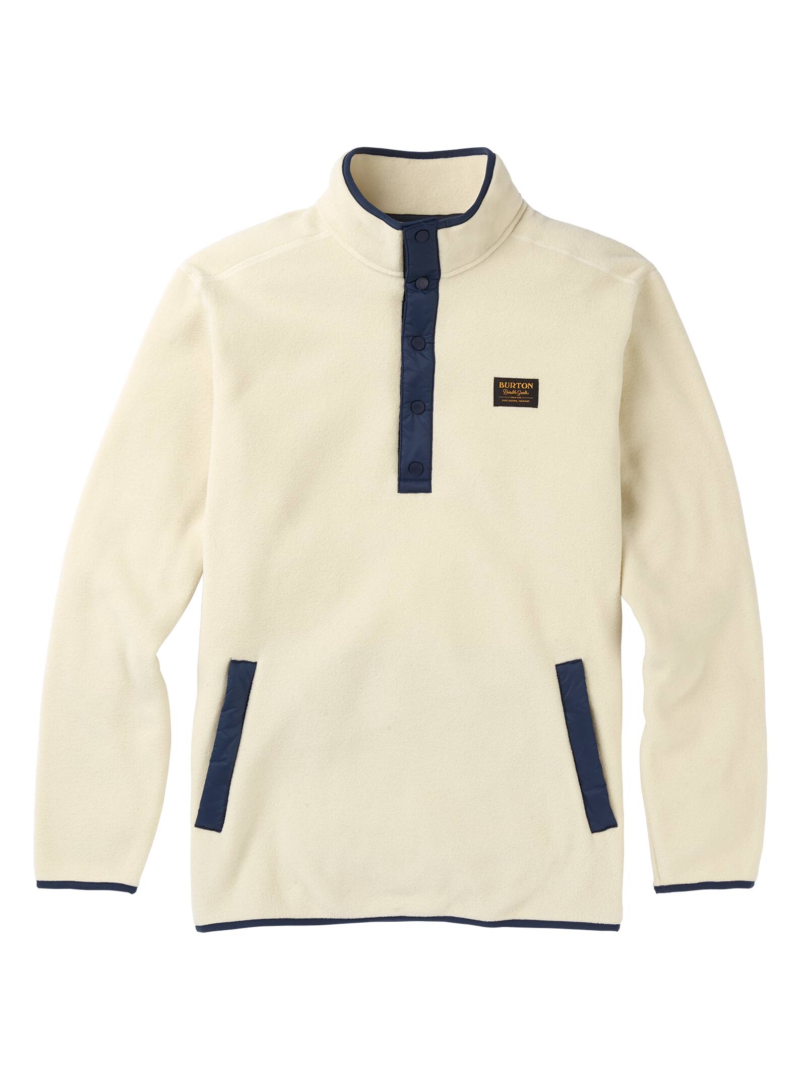 Burton - Anorak en polaire Hearth homme, Bone White, L