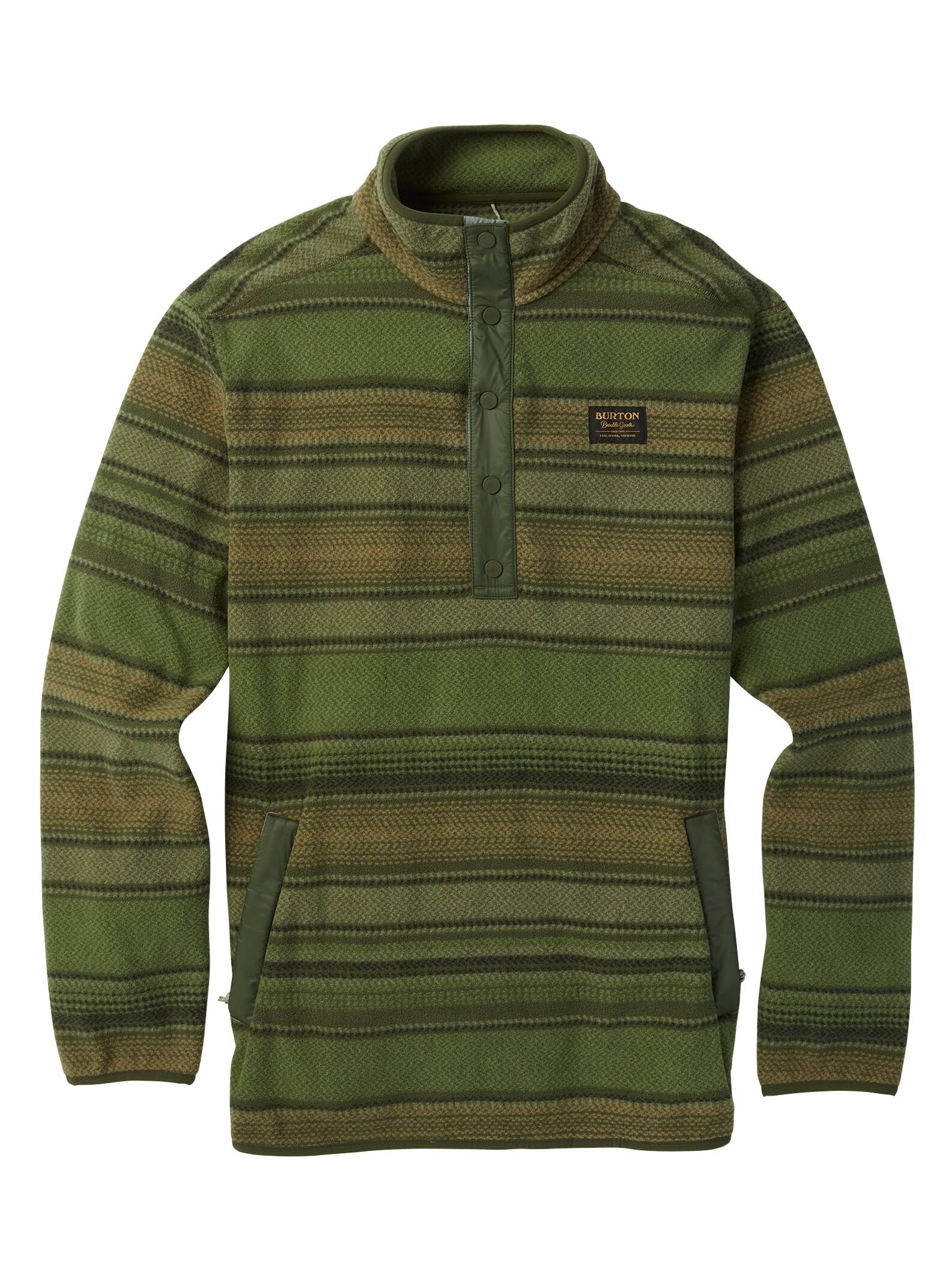 Burton - Anorak en polaire Hearth homme, Clover Tusk Stripe, L