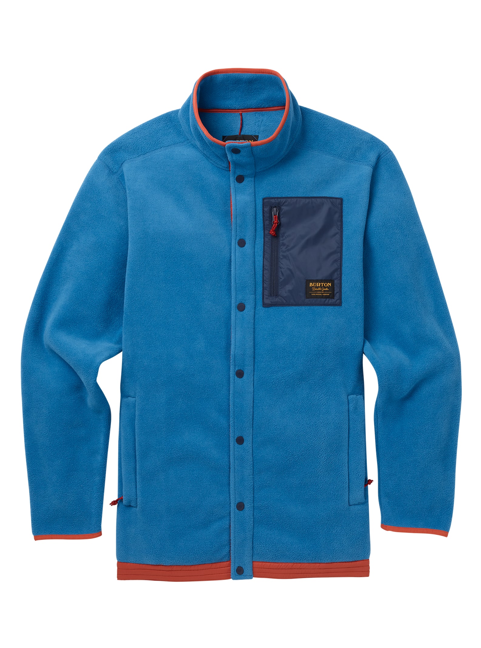 Burton – Polaire à boutons pression Hearth homme, Vallarta Blue, L