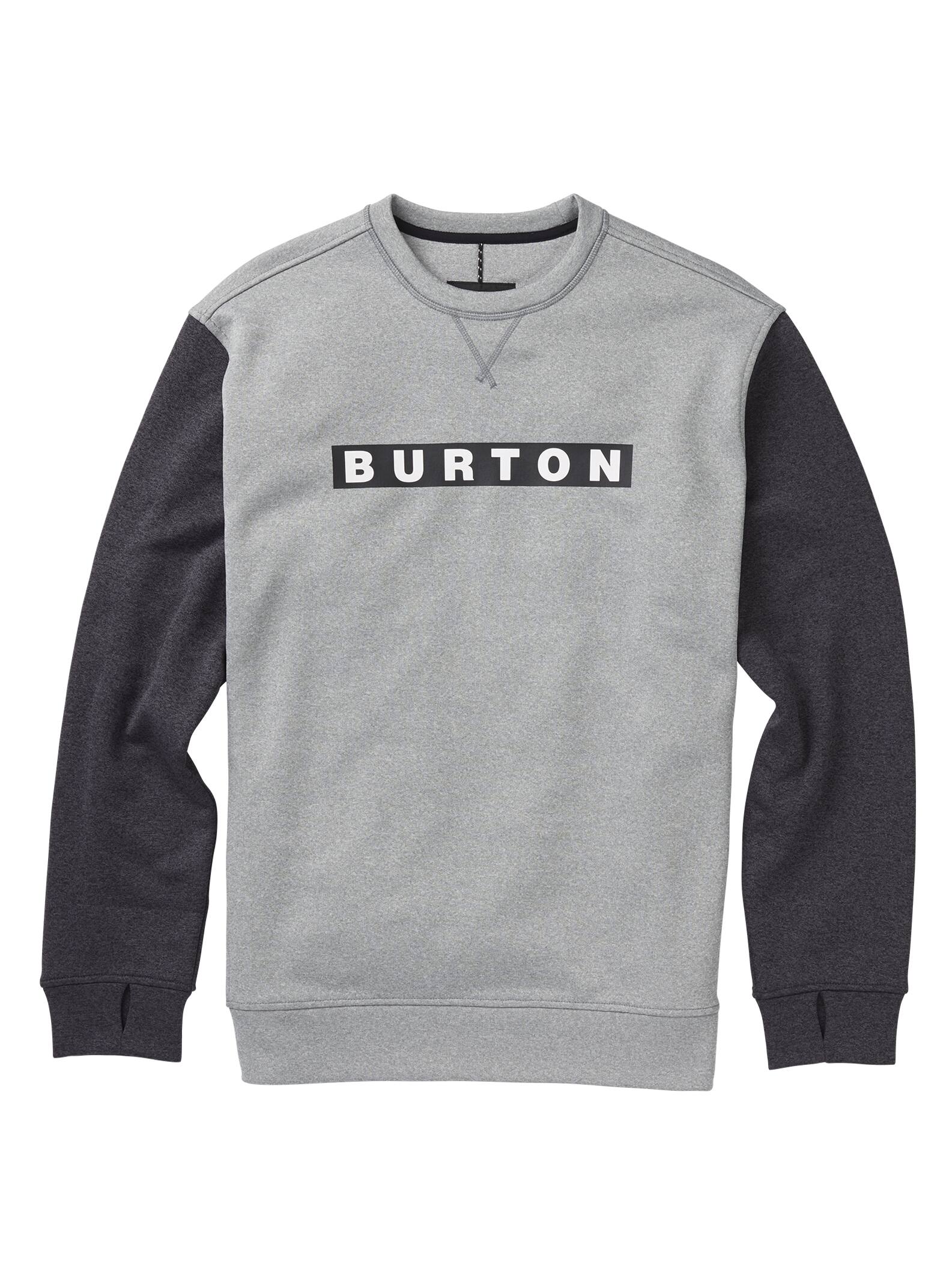 Burton - Sweat ras du cou Oak homme, Monument Heather / True Black Heather, XXL