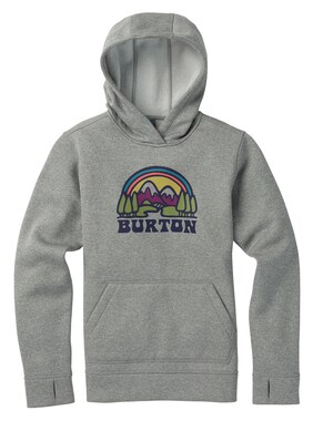 Girls' Burton Oak Pullover Hoodie shown in Monument Heather