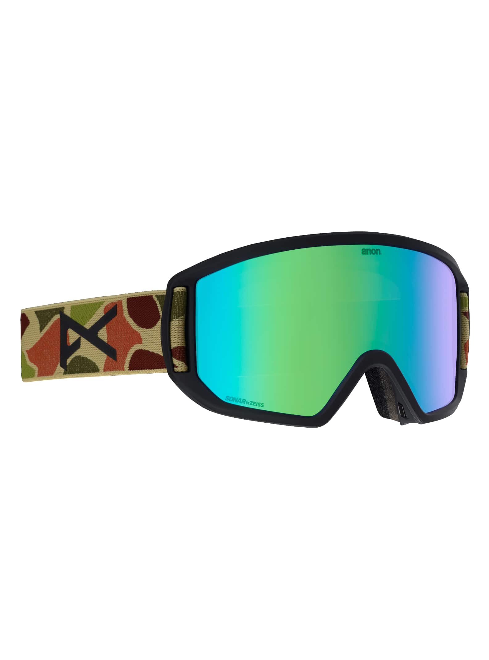 Anon - Masque Relapse homme + écran de rechange, Frame: Duckcamo, Lens: SONAR Green by Zeiss, Spare