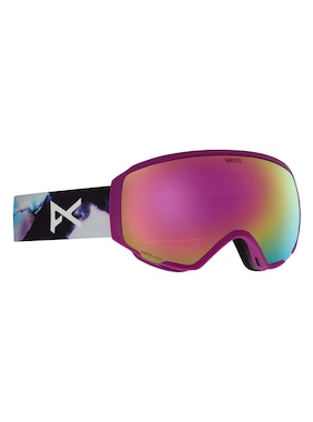 Women's Anon WM1 Goggle + Spare Lens shown in Frame: Watercolor, Lens: SONAR Pink by Zeiss
