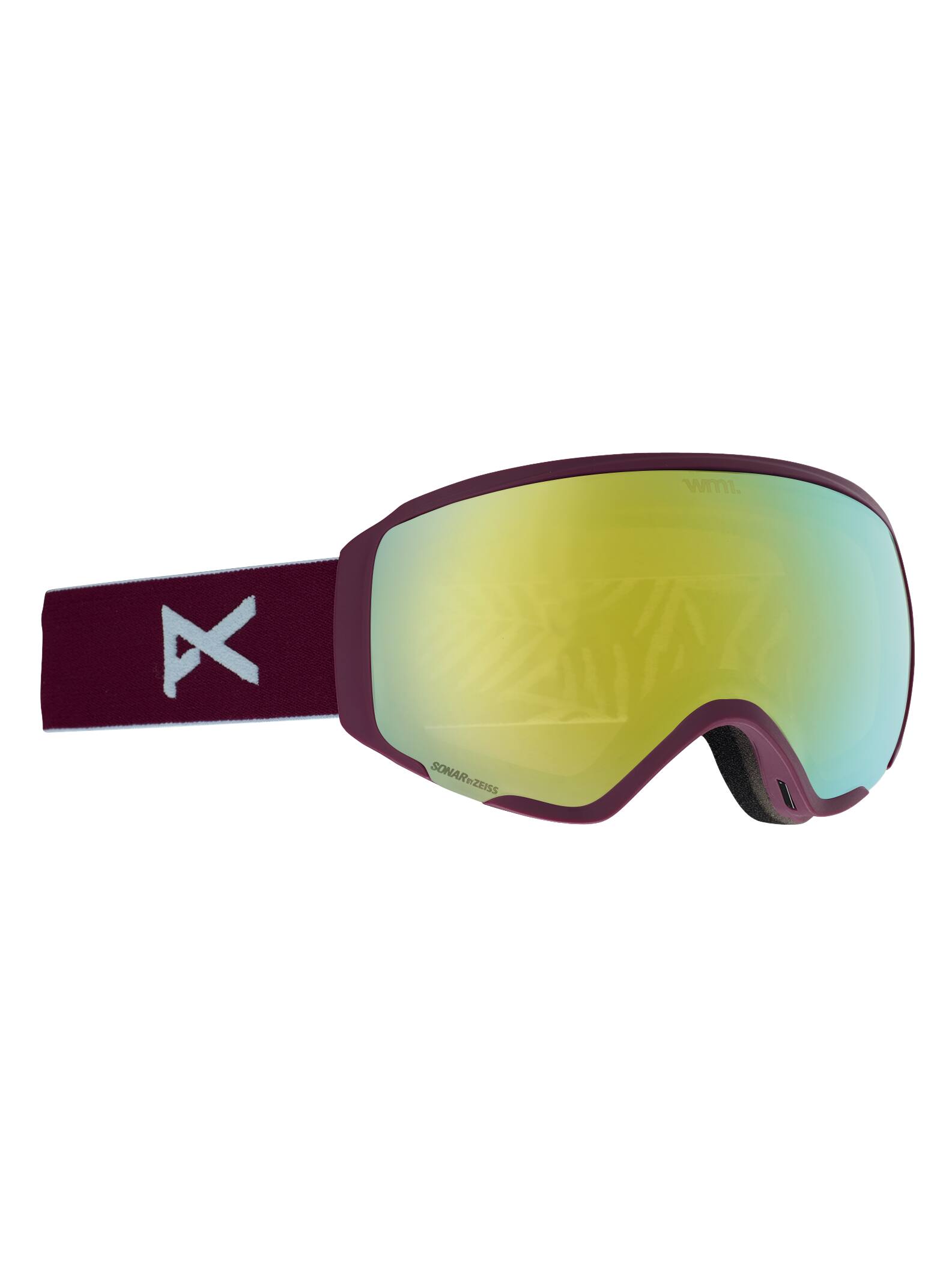 Anon - Masque WM1 + écran de rechange + masque facial MFI femme, Frame: Purple, Lens: SONAR Bronze b