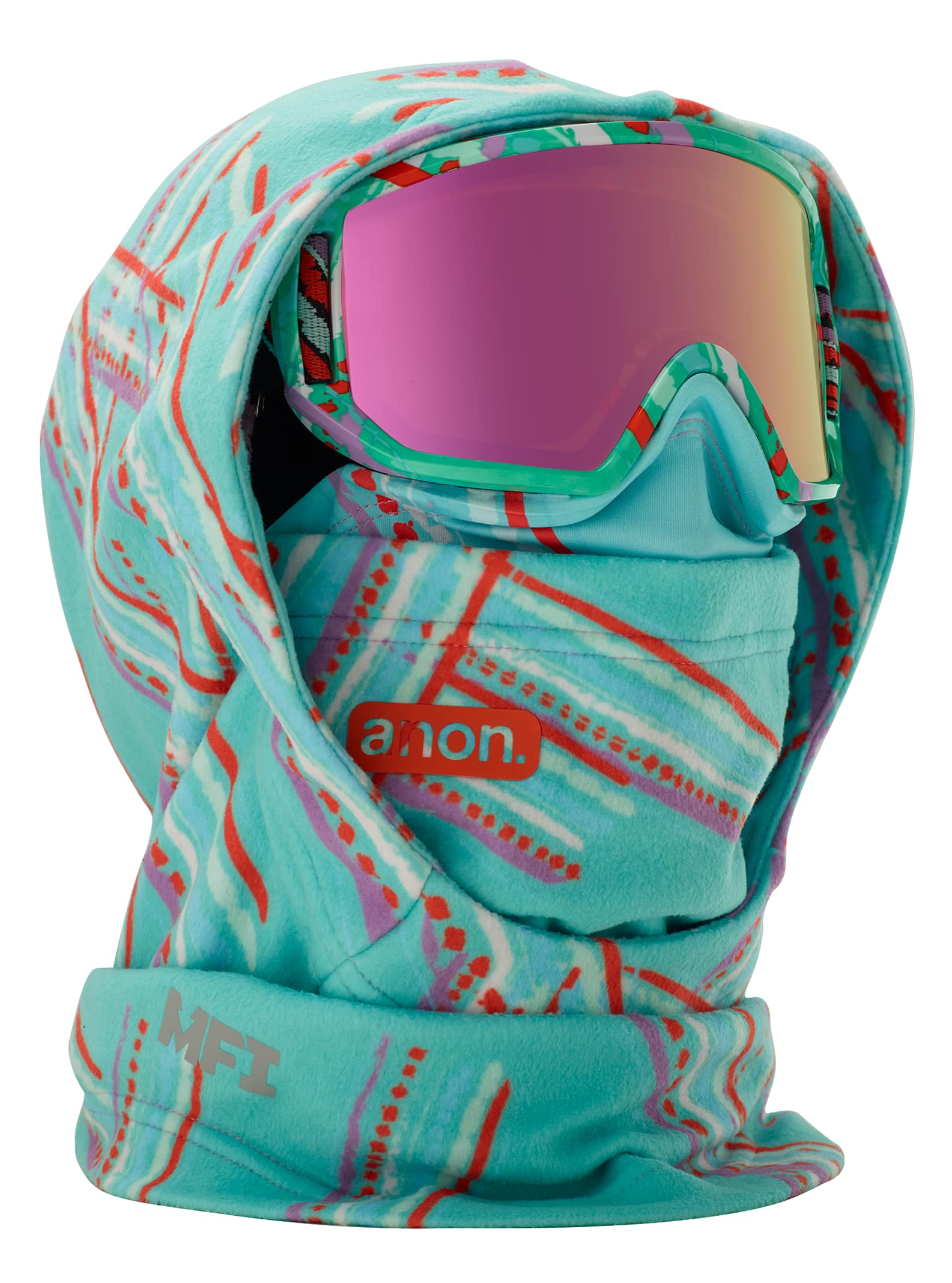 Anon - Passe-montagne à capuche MFI enfant, Flutter Teal, 1SZ