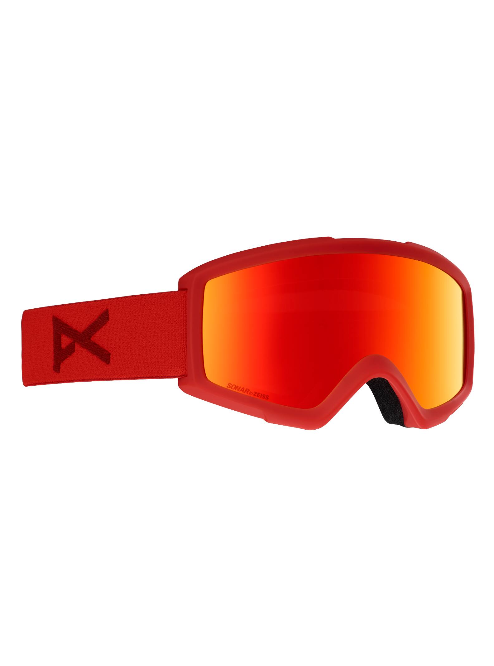 Anon - Masque Helix 2,0 Sonar homme + écran de rechange, Frame: Red, Lens: SONAR Red by Zeiss, Spare