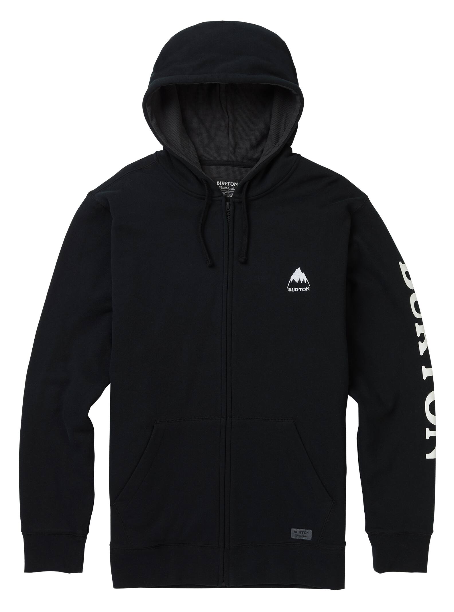Burton - Sweat à capuche zippé Elite Waffle homme, True Black, XL