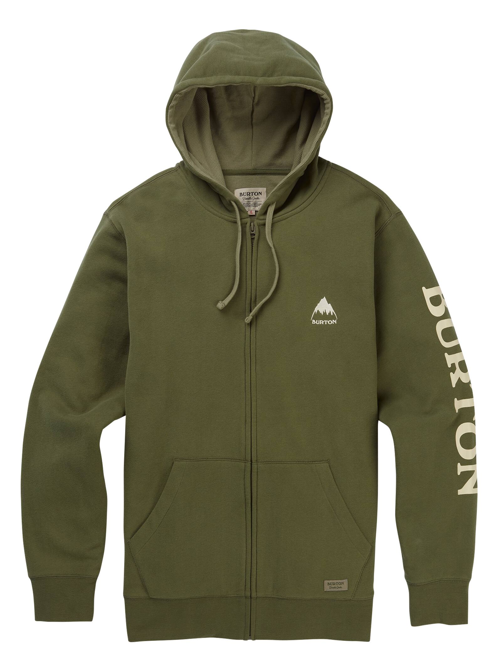Burton - Sweat à capuche zippé Elite Waffle homme, Dusty Olive, L