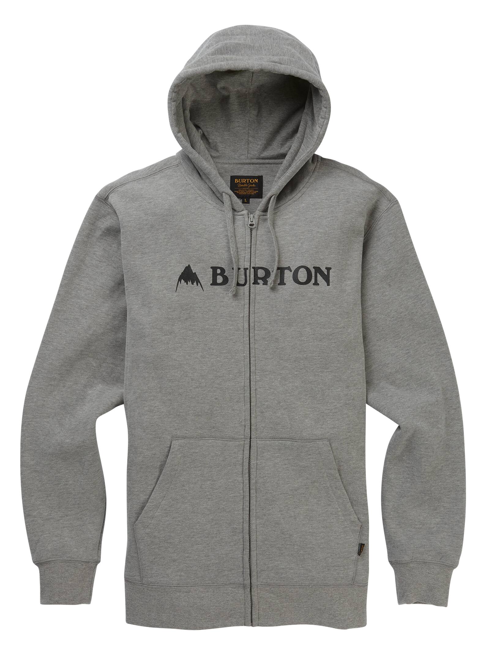Burton - Sweat à capuche zippé Horizontal Mountain homme, Gray Heather, L