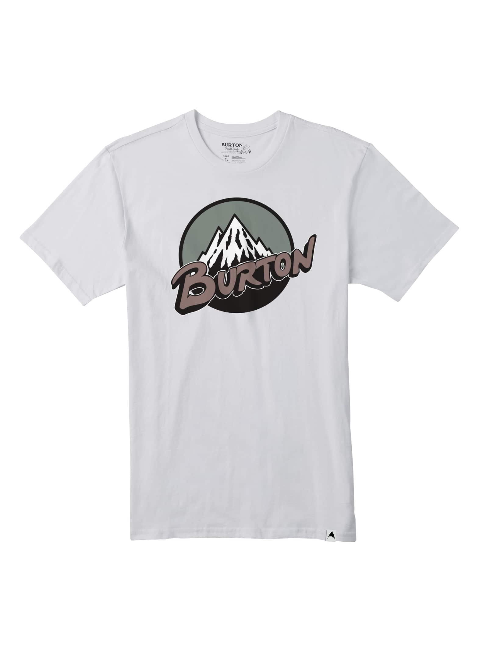 Burton - T-shirt à manches courtes rétro Mountain homme, Stout White, XL