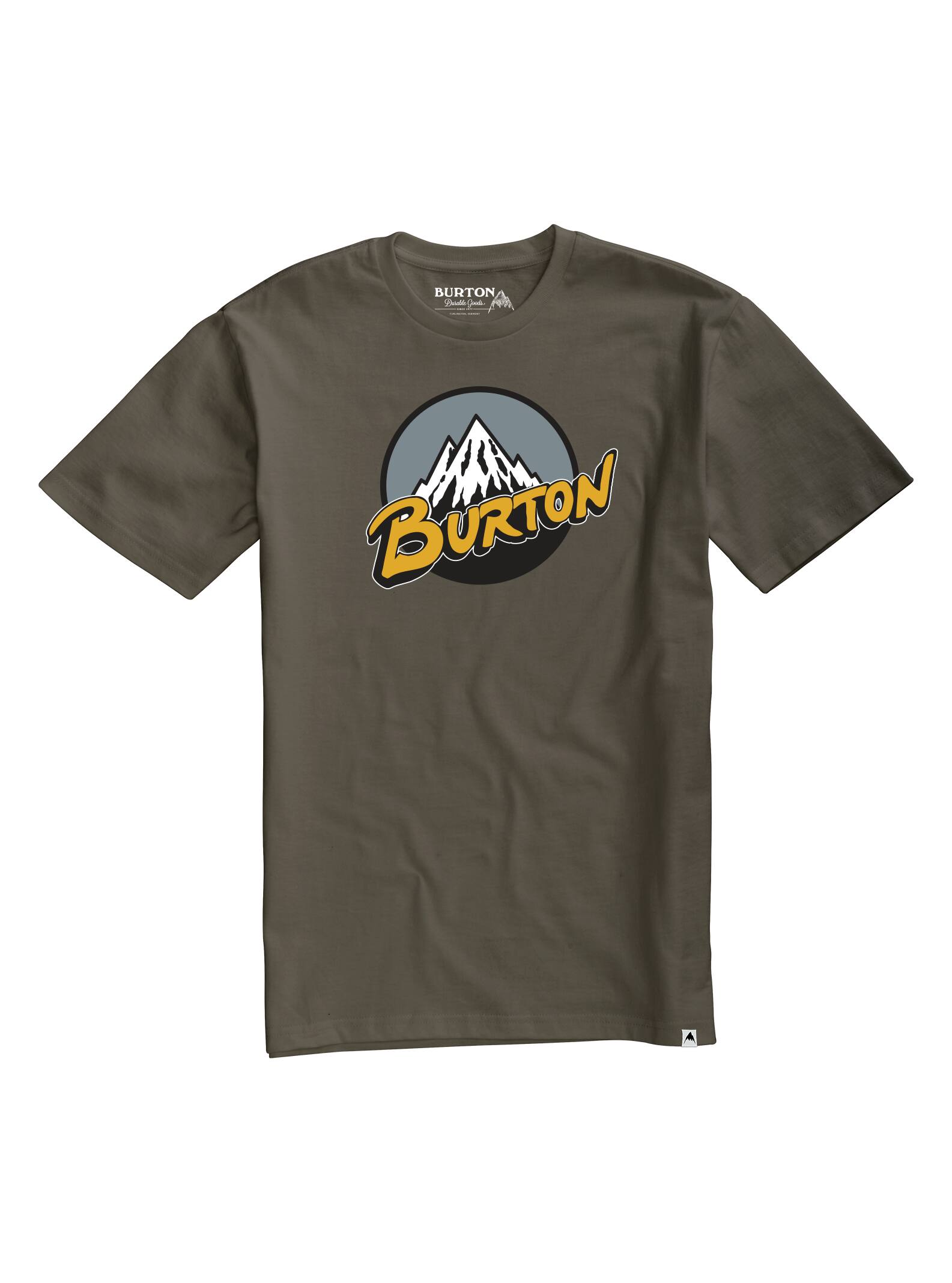 Burton - T-shirt à manches courtes rétro Mountain homme, Dusty Olive, L