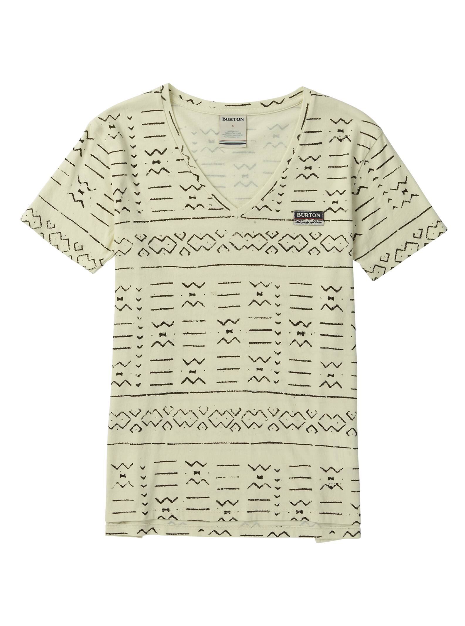 Burton - T-shirt à col en V Bel Mar femme, Canvas Bogolanfini, L