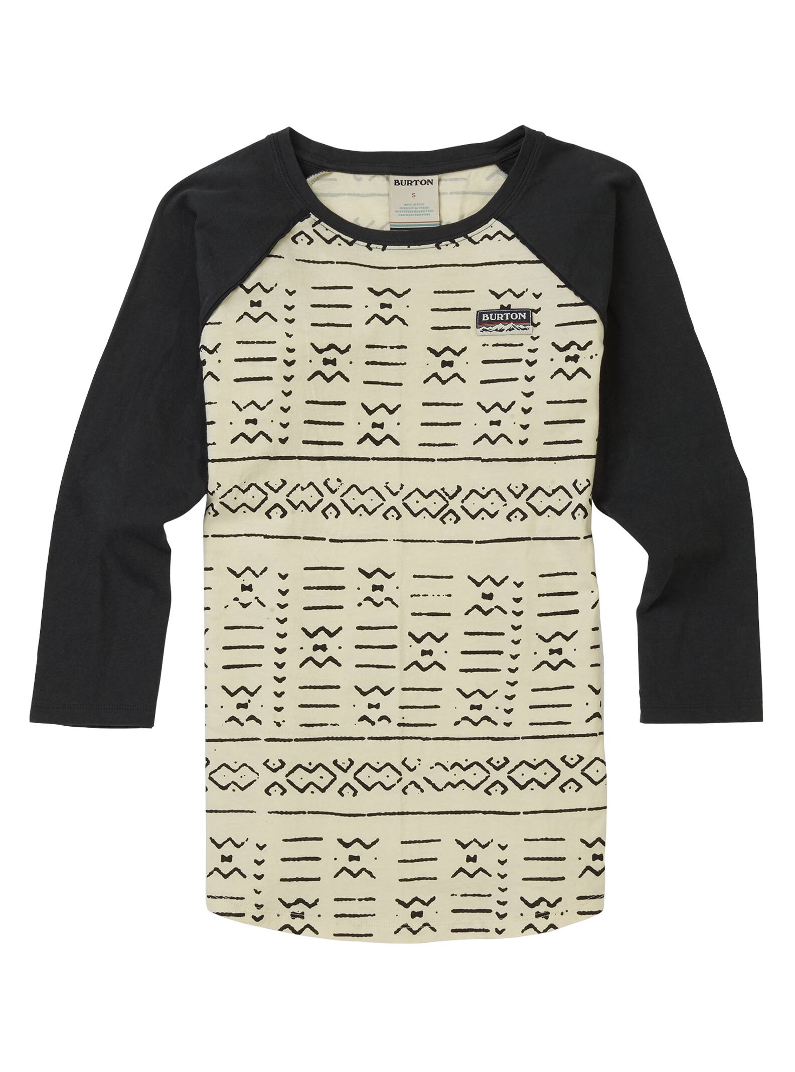 Burton - T-shirt à manches raglan Bel Mar femme, Canvas Bogolanfini, L