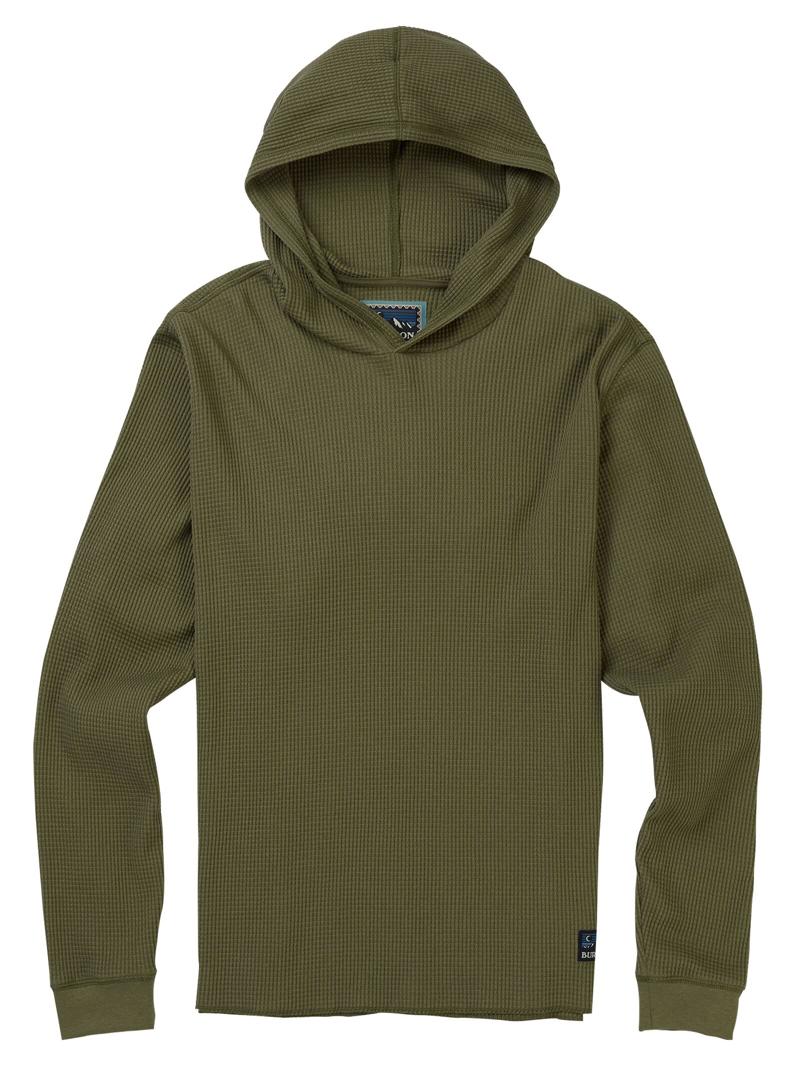 Burton - T-shirt à manches longues et capuche Duntime Waffle homme, Dusty Olive, L