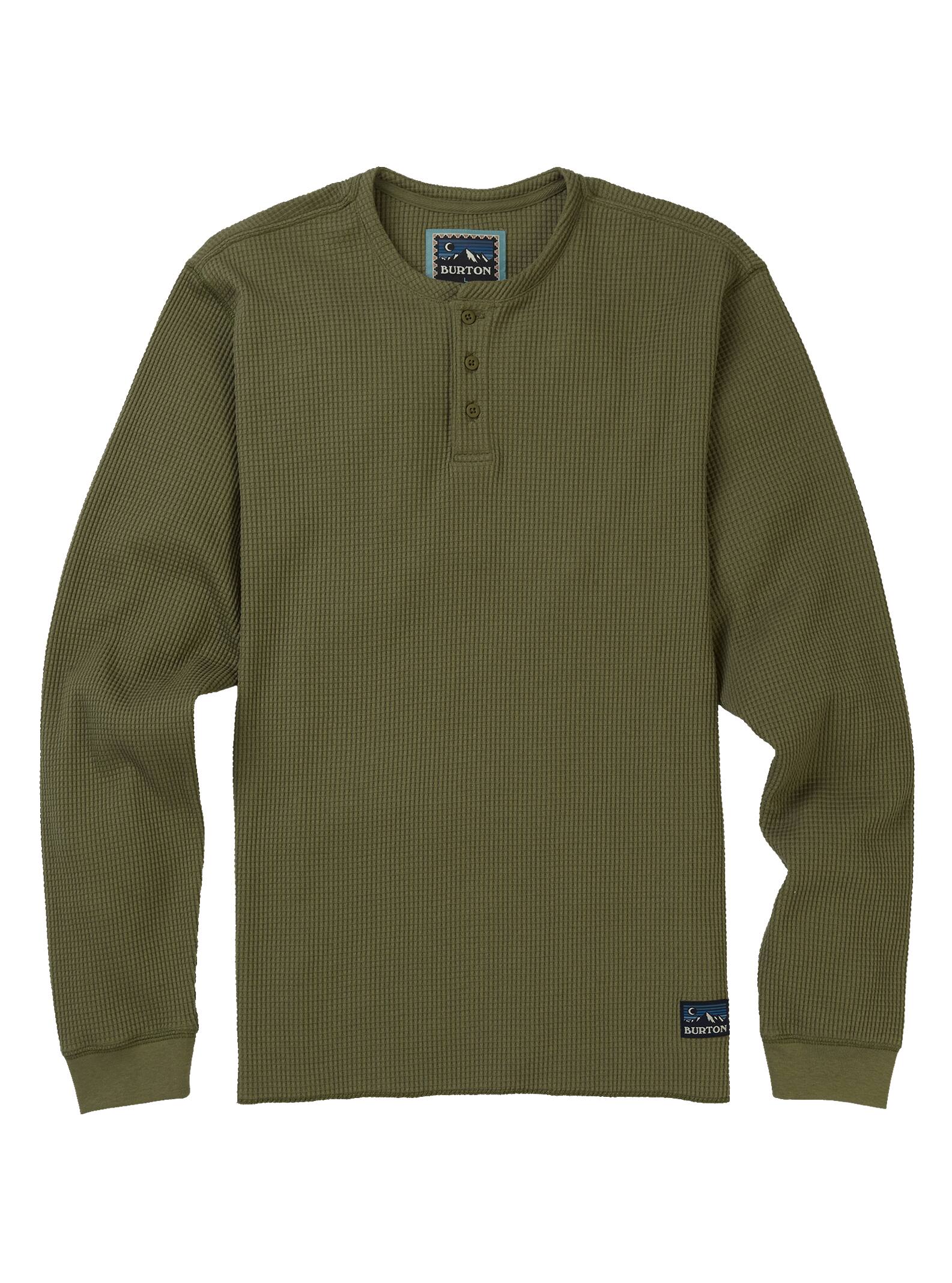 Burton - Col boutonné Duntime Waffle homme, Dusty Olive, XS