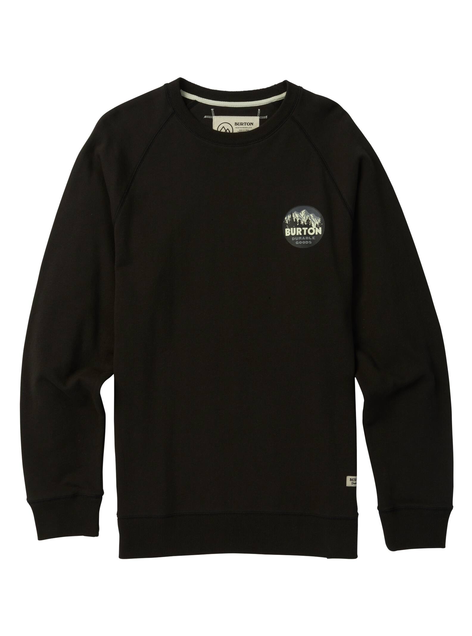 Burton - Sweat ras du cou Taproot Organic homme, Phantom, XS