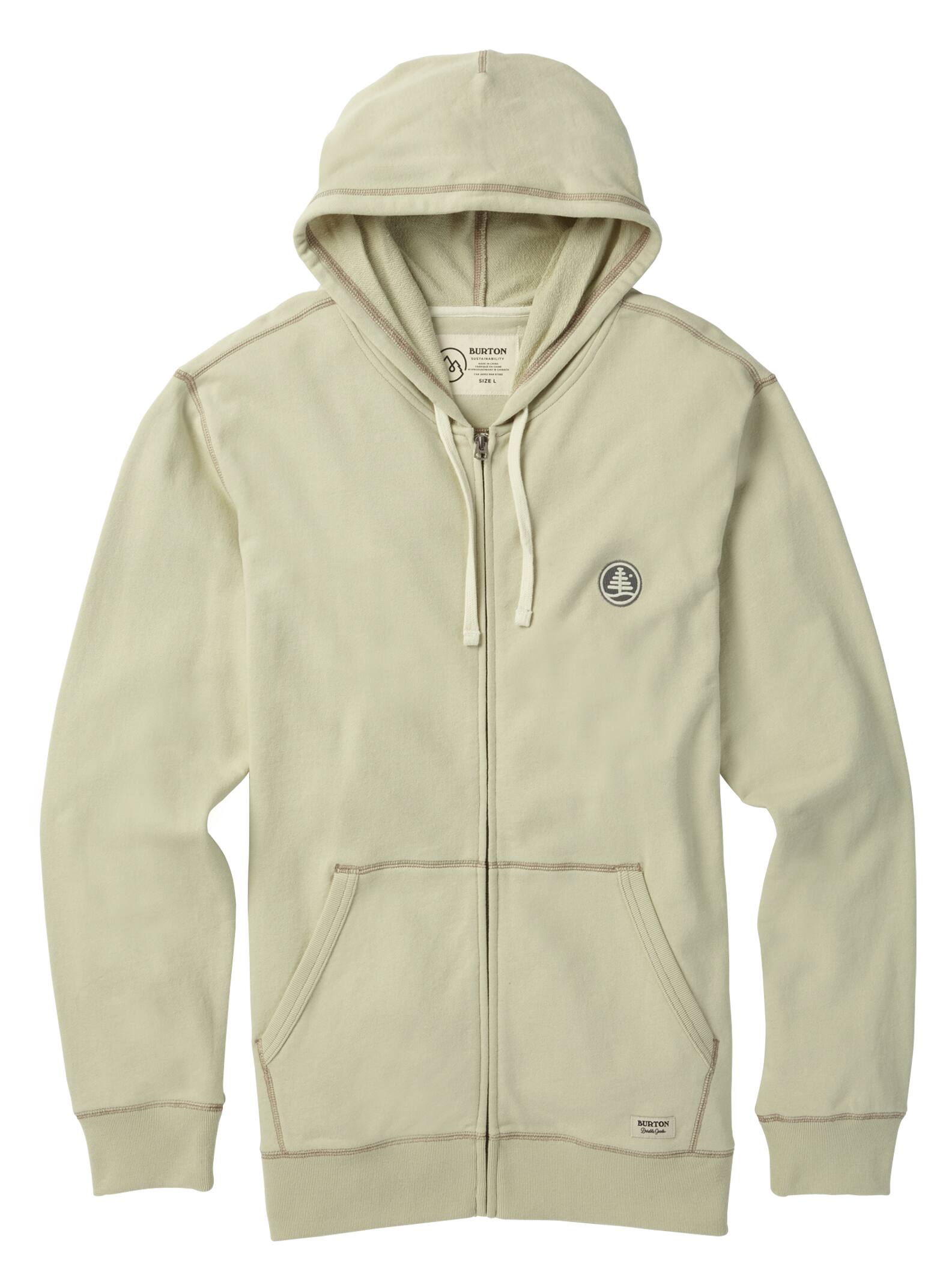 Burton - Sweat à capuche zippé Family Tree Organic homme, Pelican, M