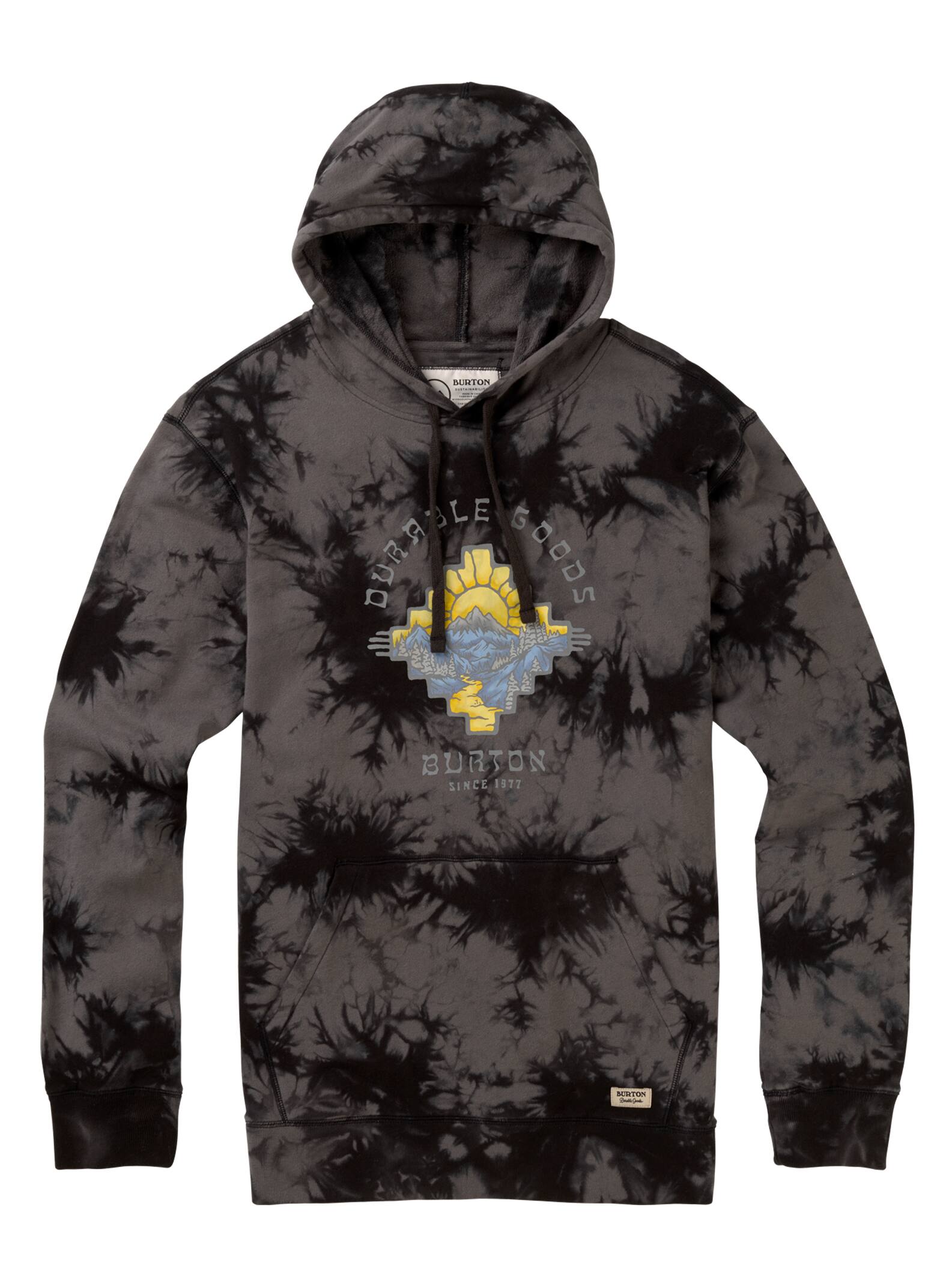 Burton - Sweat à capuche Burkett Organic homme, Phantom Tie Dye, M