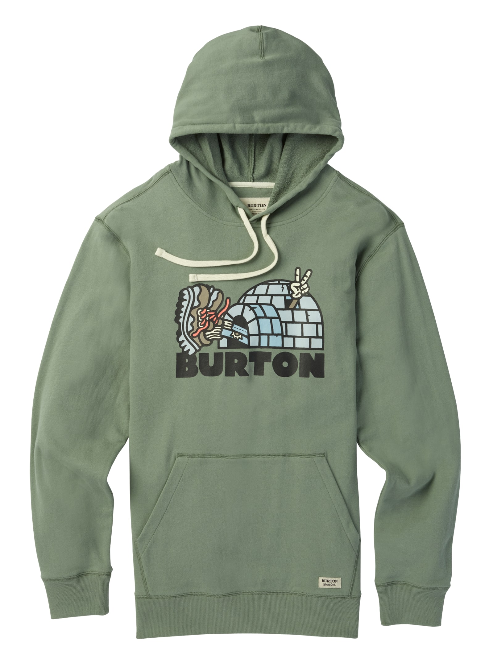 Burton - Sweat à capuche Cupajo Organic homme, Lily Pad, L