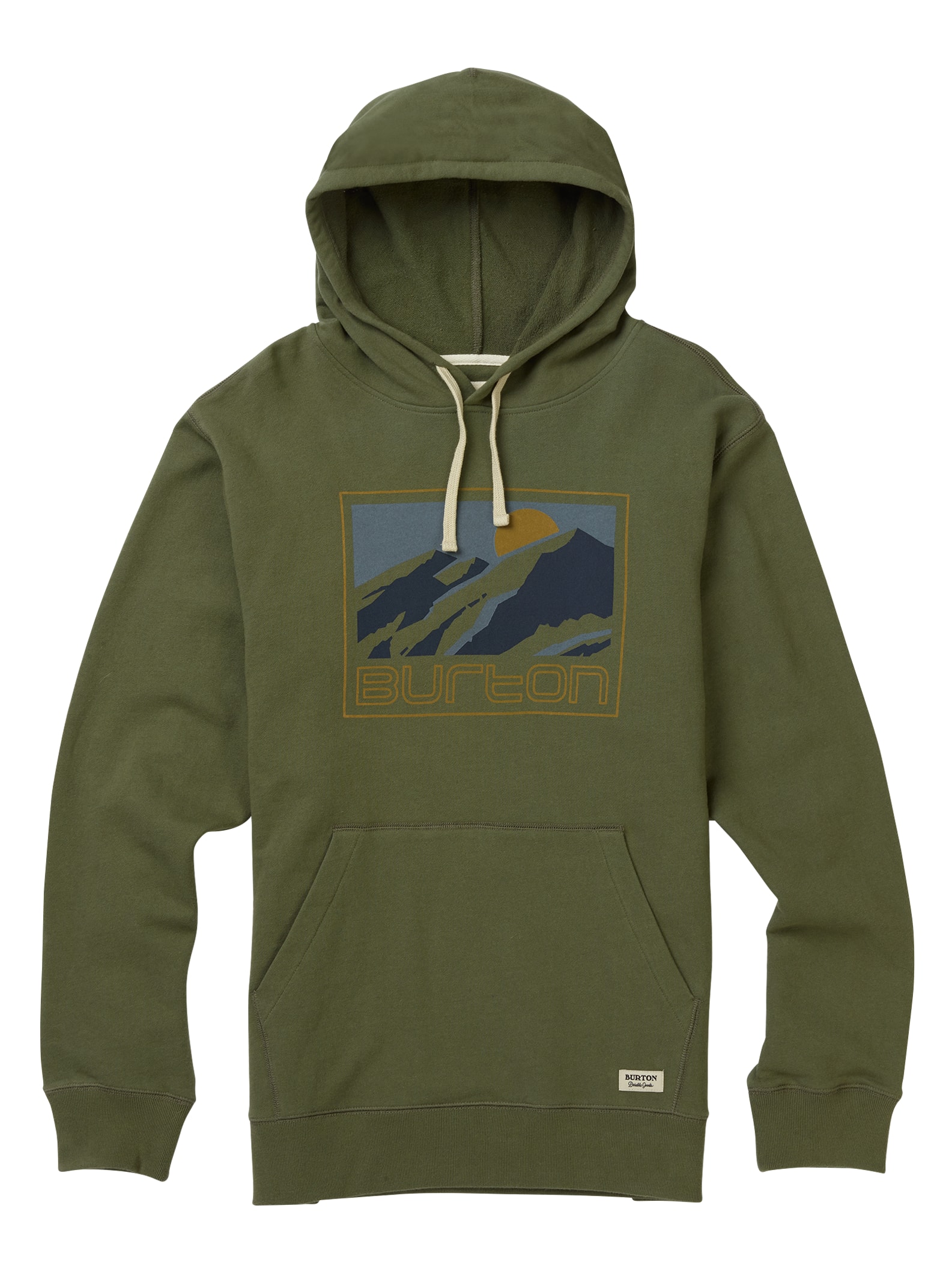 Burton - Sweat à capuche Sled Runner Organic homme, Dusty Olive, XS
