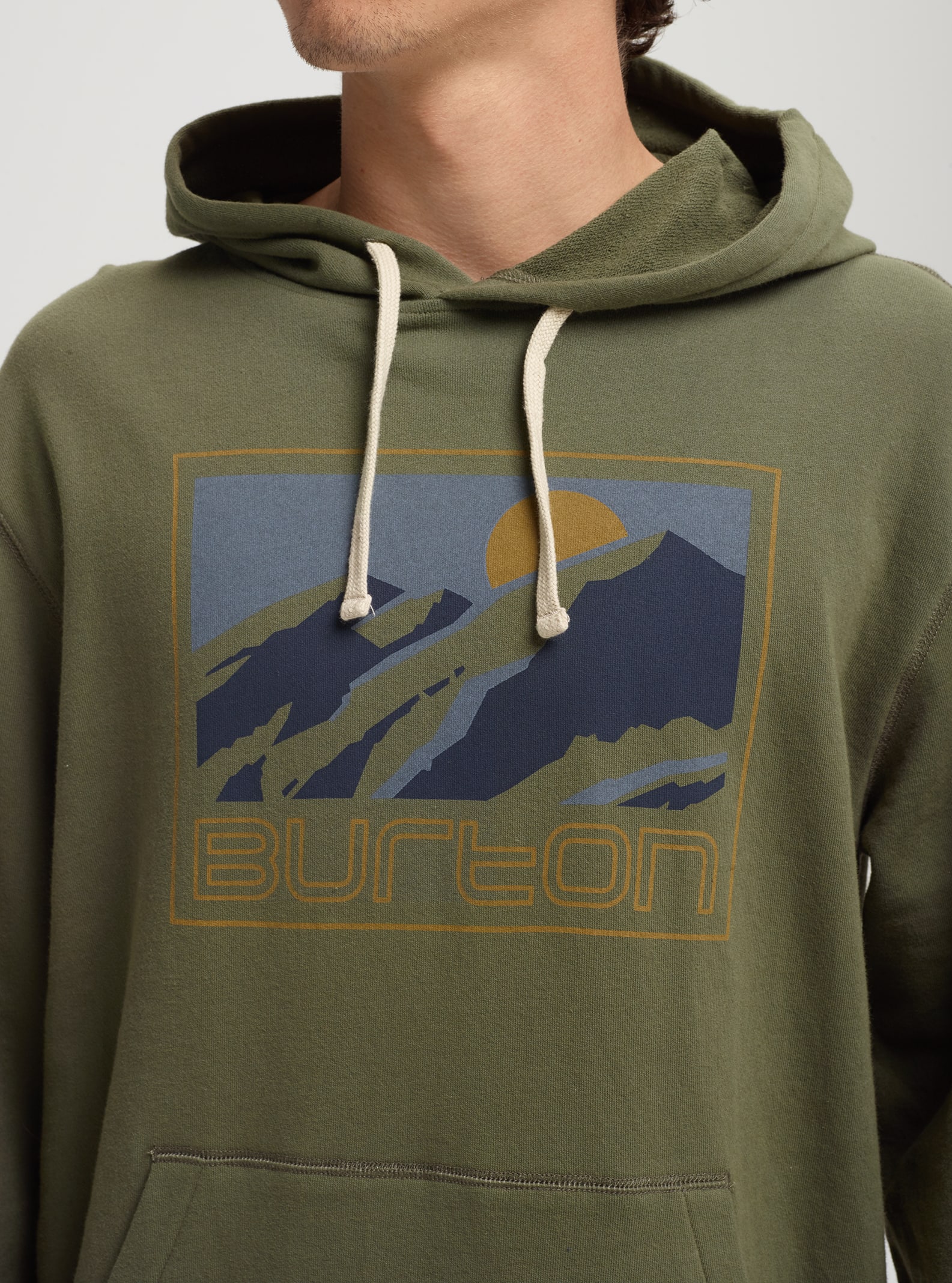Burton Mens Sled Runner Organic Pullover Hoodie Sweatshirt 