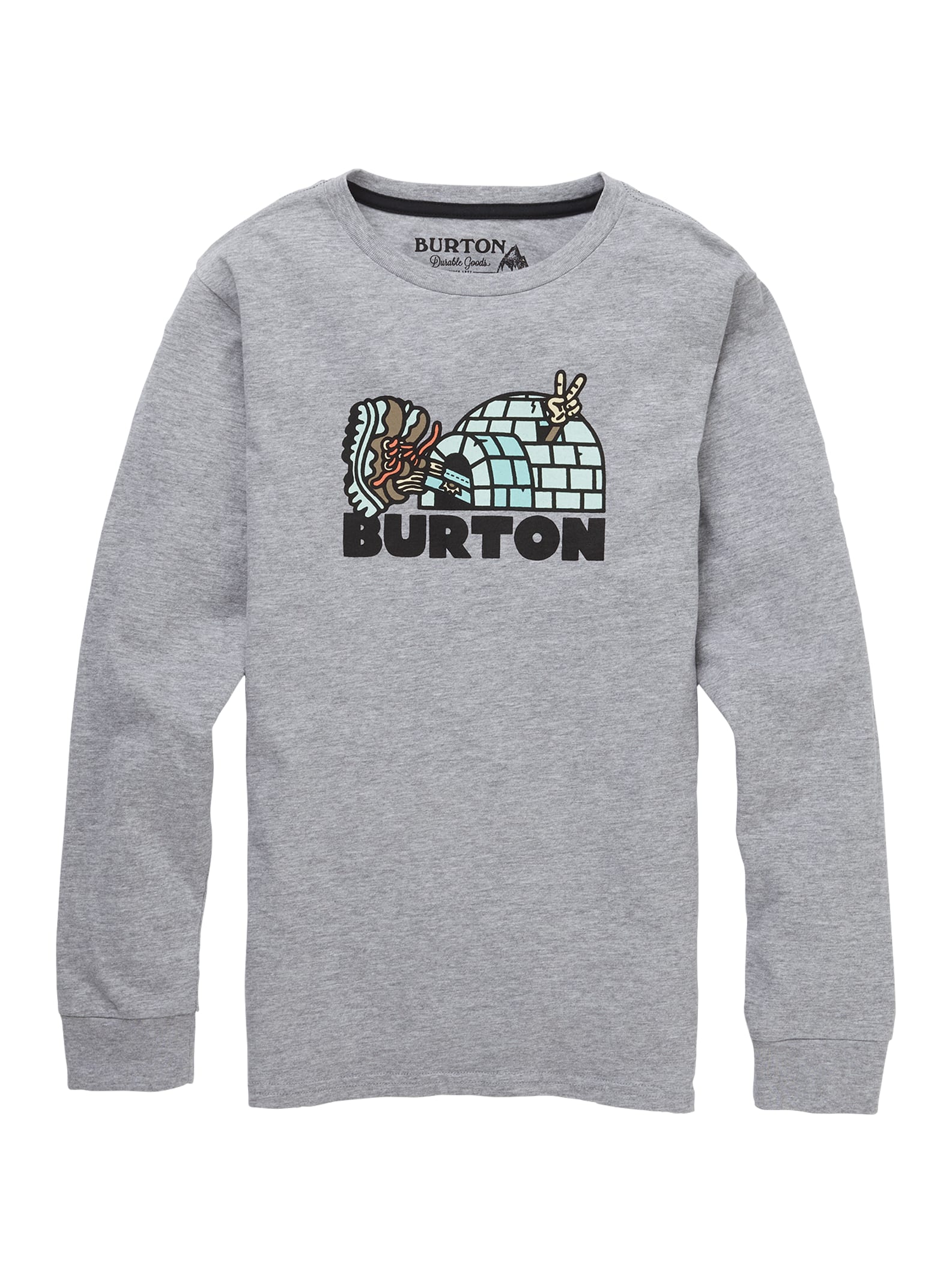 Burton - T-shirt à manches longues Cupajo garçon, Gray Heather, L