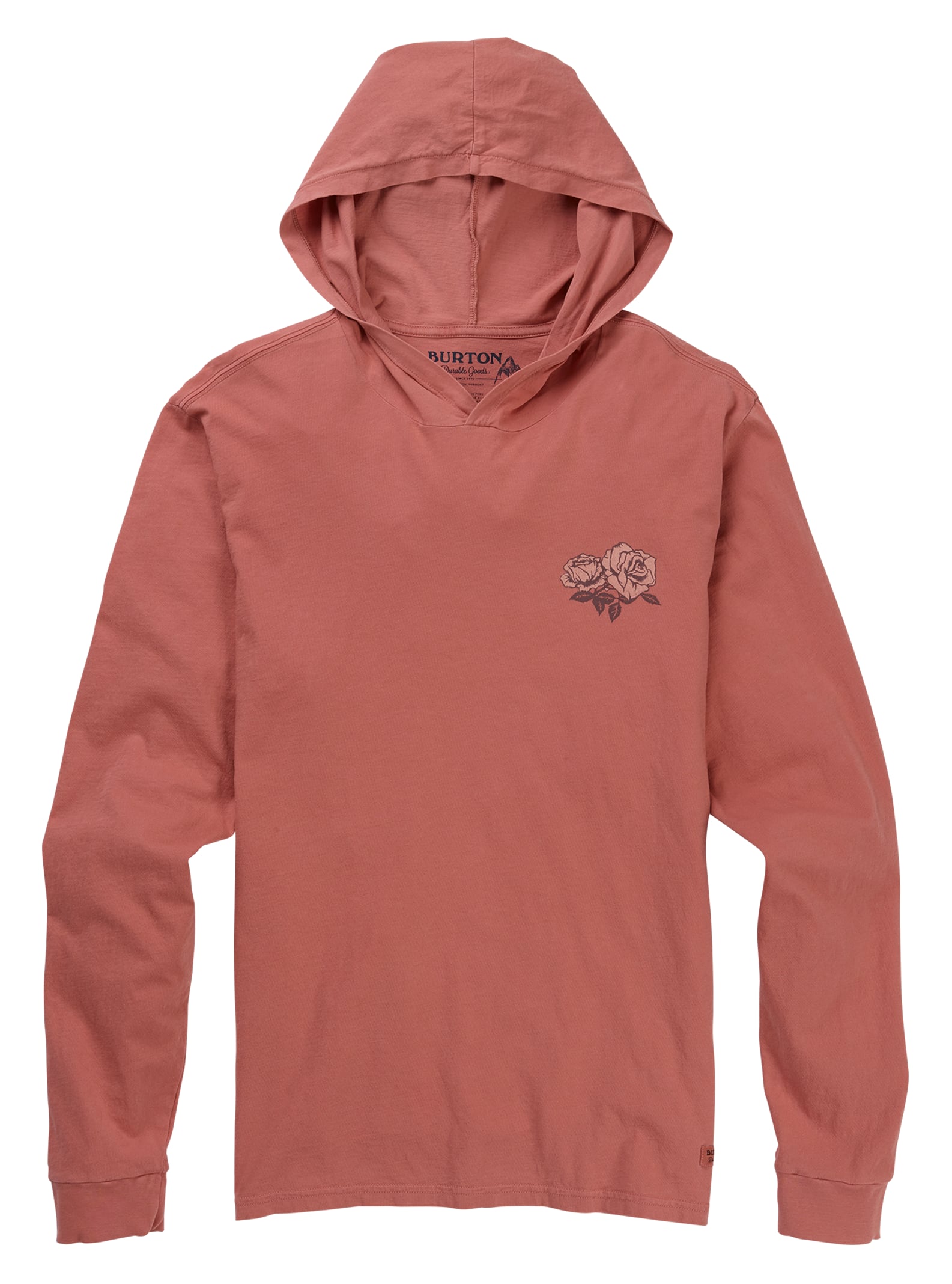 Burton - T-shirt à capuche et manches longues Lo Road homme, Old Rose, M